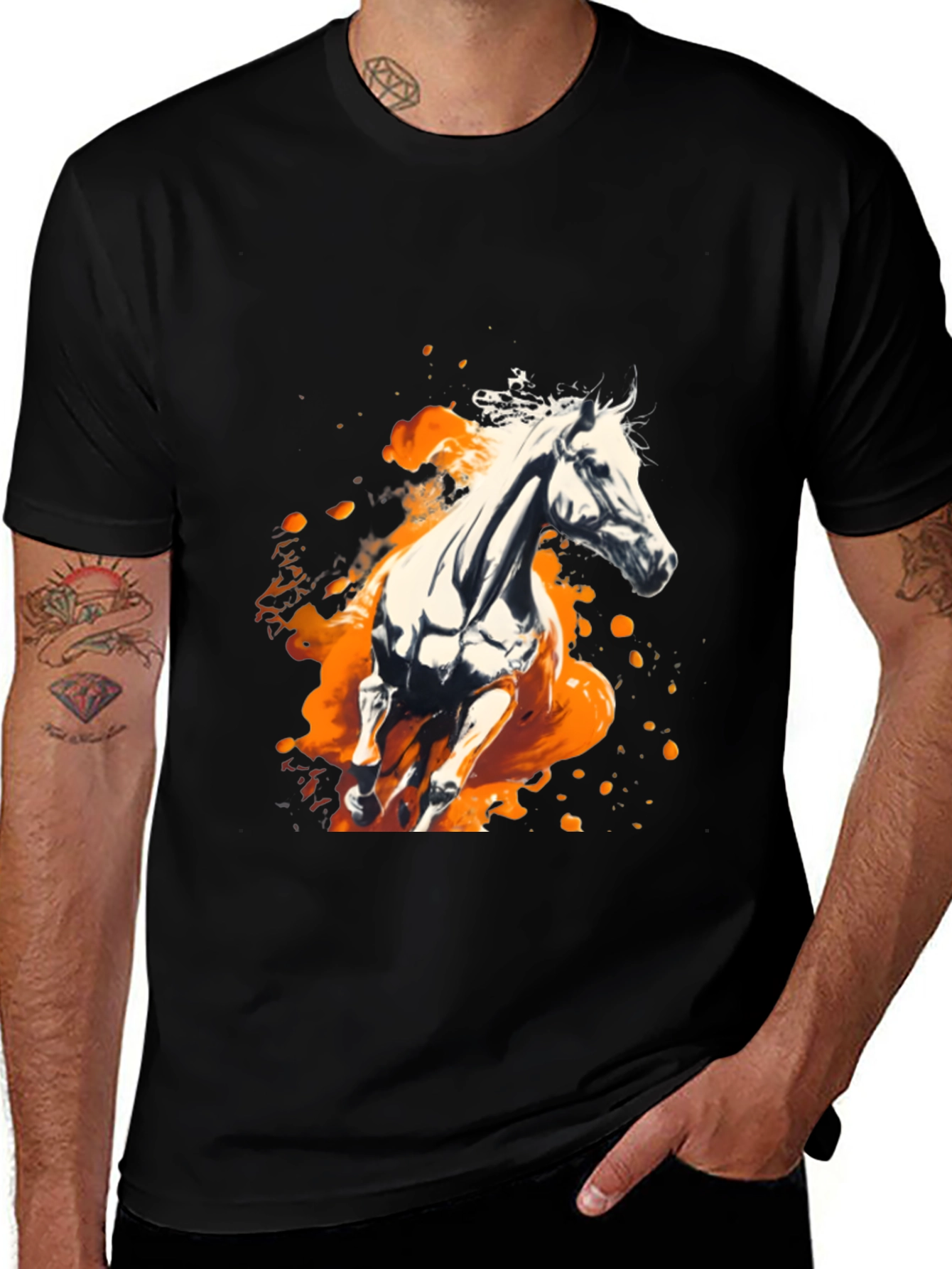 Horse Graphic Black T-Shirt