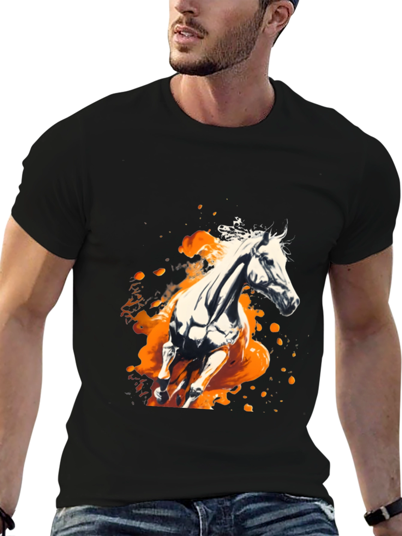 Horse Graphic Black T-Shirt