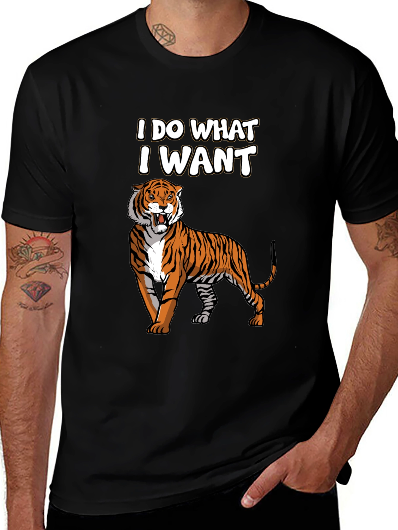 I Do What I Want Tiger Graphic T-Shirt