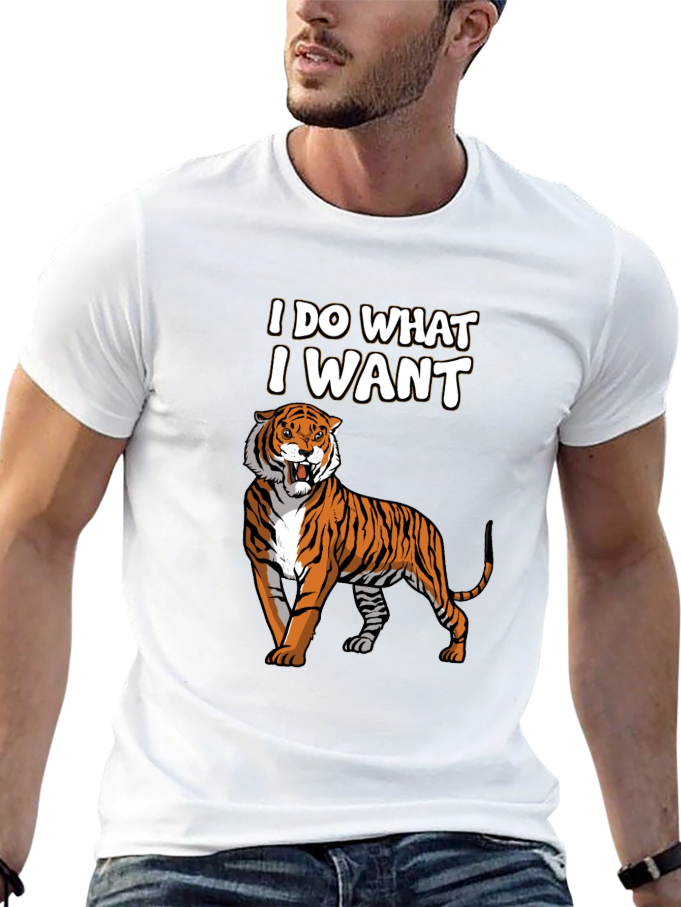 I Do What I Want Tiger Graphic T-Shirt