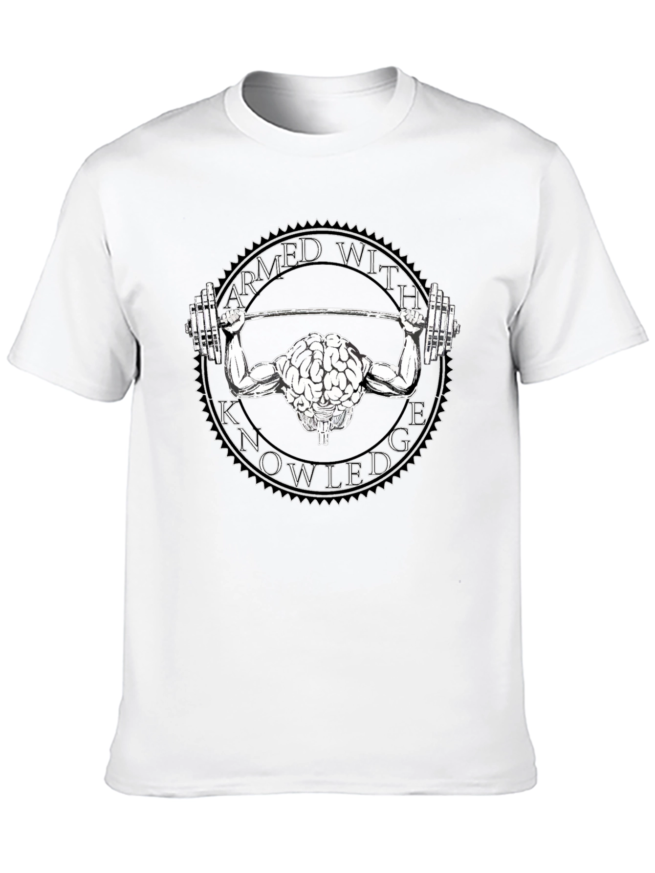 Armed With Knowledge Brain Lifting T-Shirt