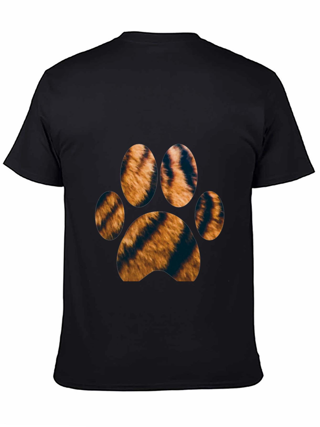 Tiger Paw Print T-Shirt - Black