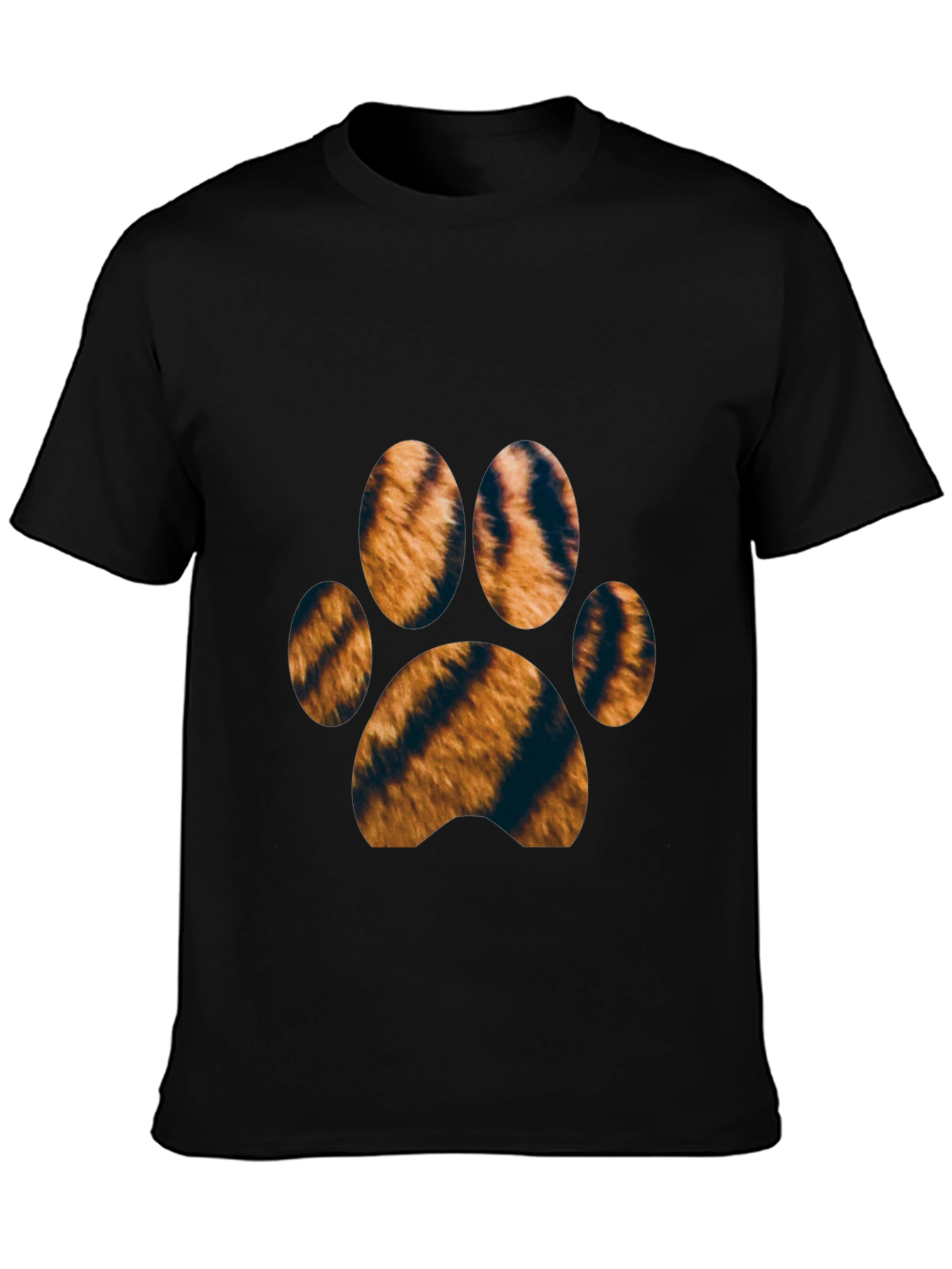 Tiger Paw Print T-Shirt - Black