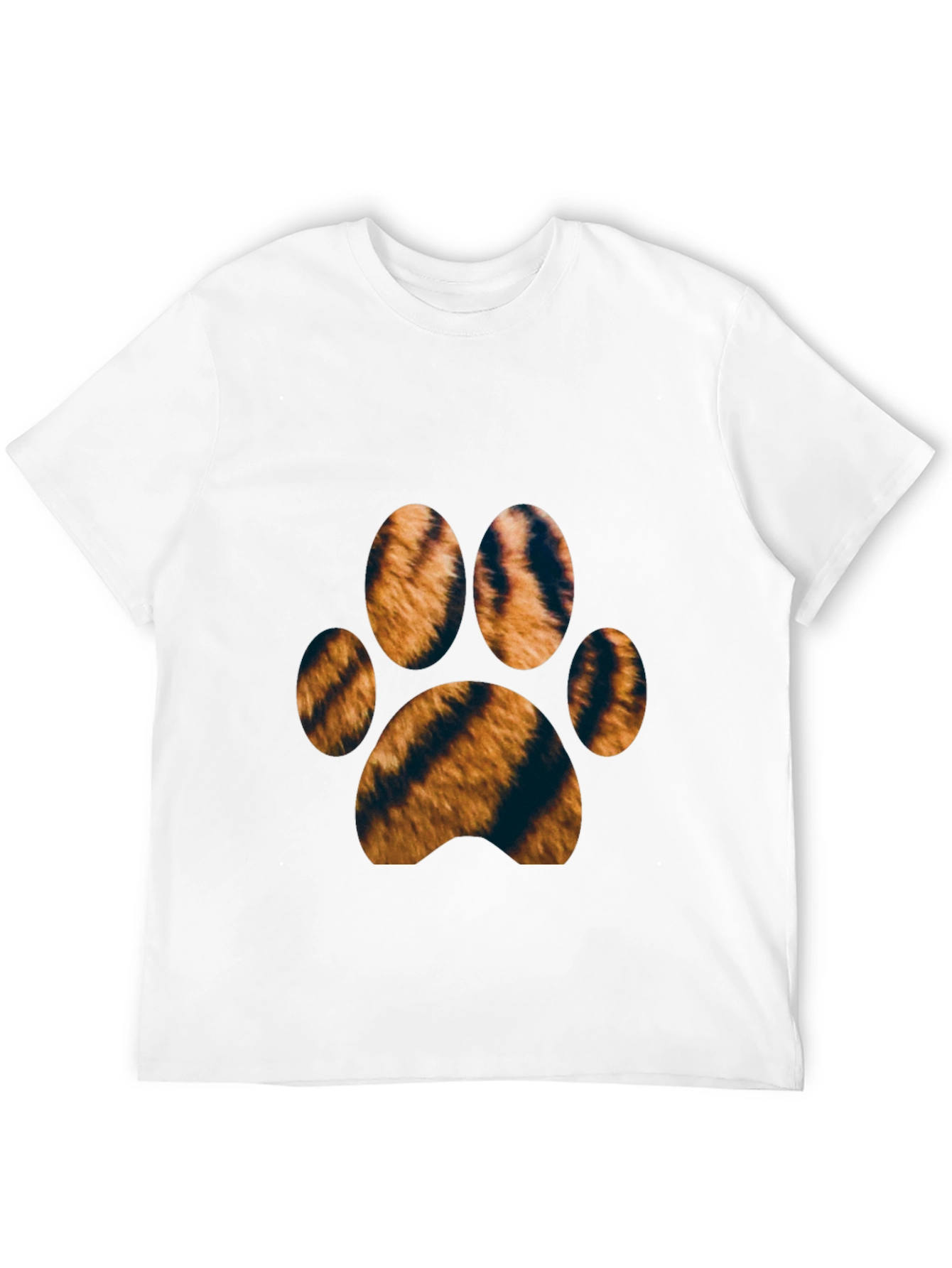 Tiger Paw Print T-Shirt - Black