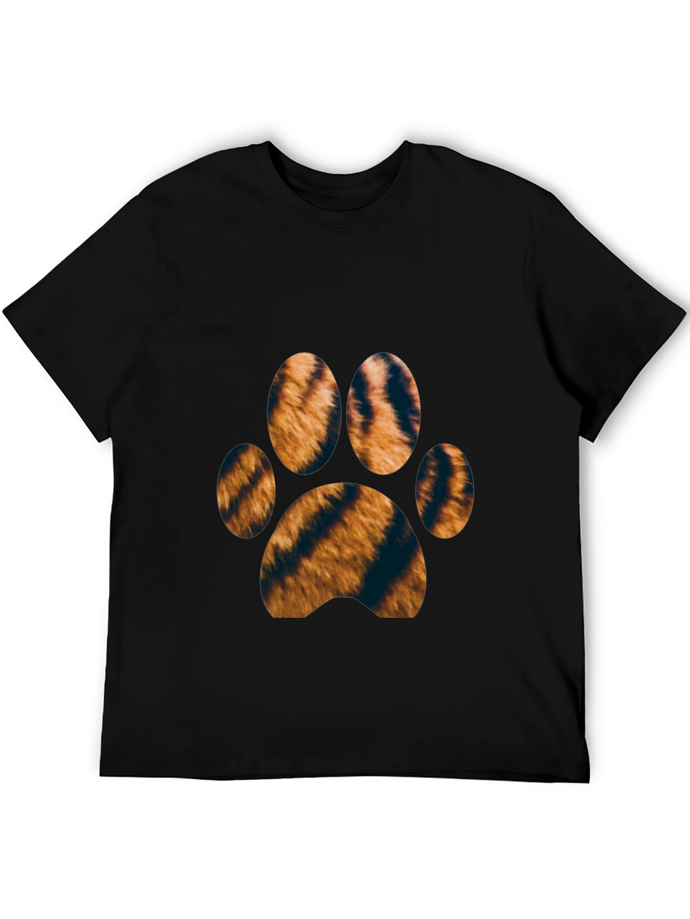 Tiger Paw Print T-Shirt - Black