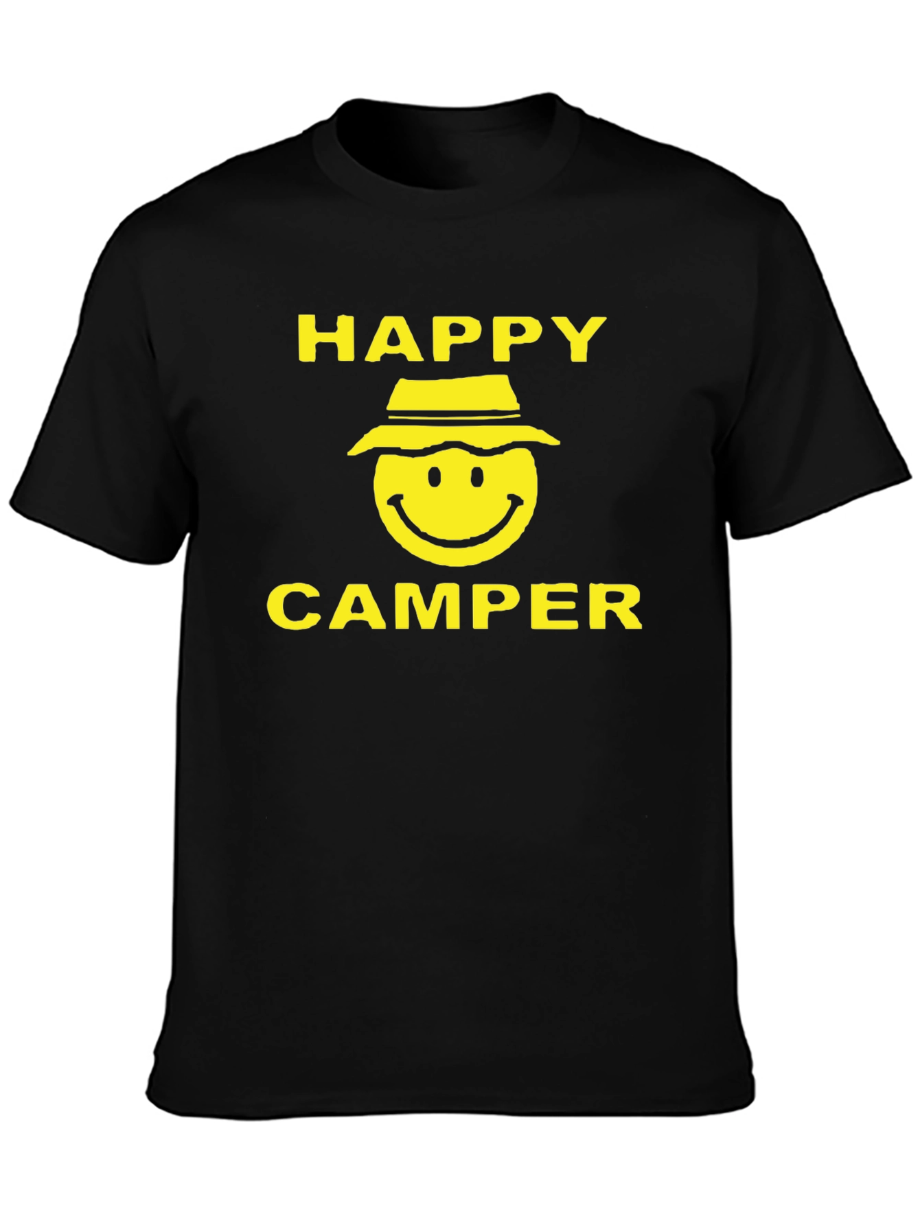 Happy Camper Graphic T-Shirt - Black