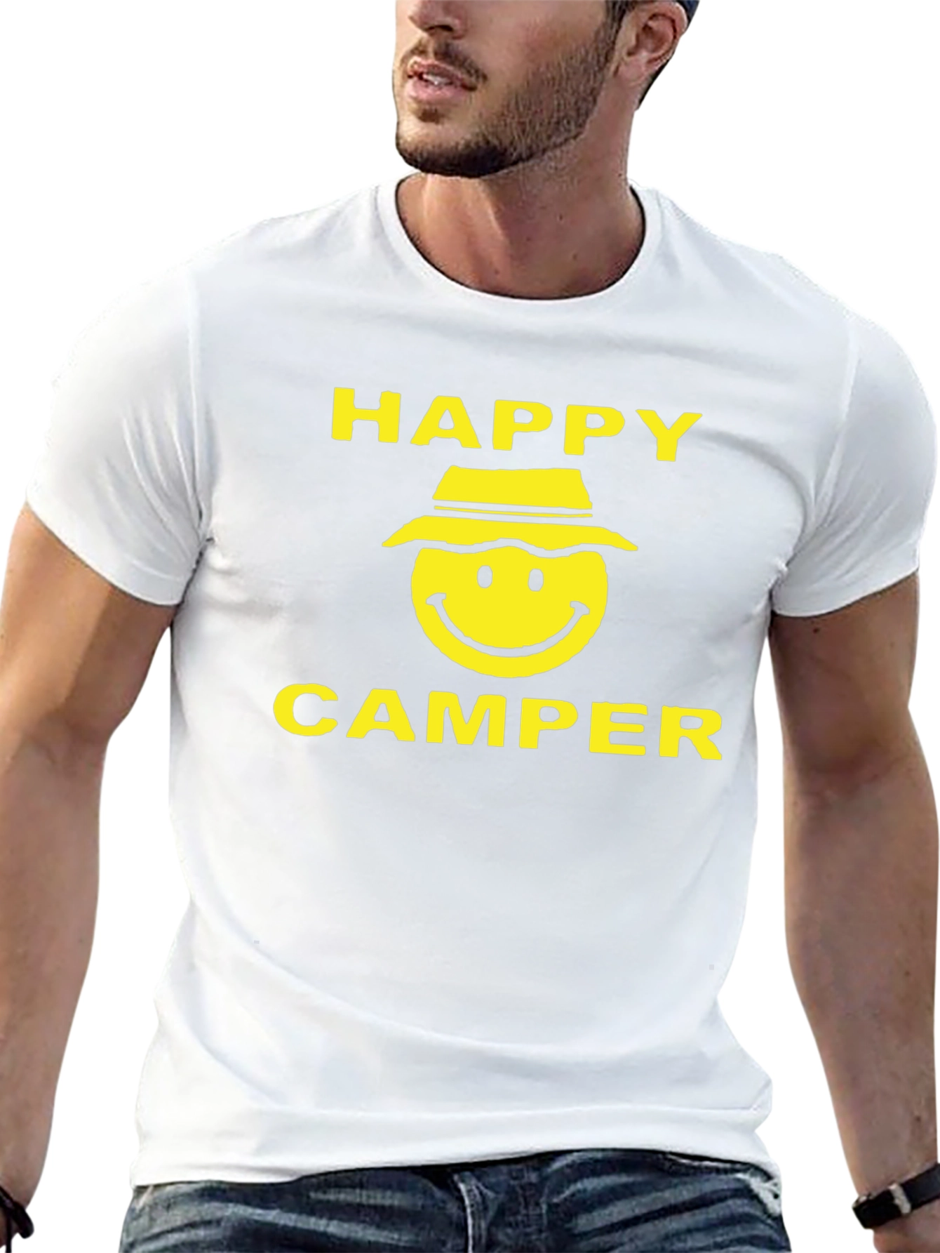 Happy Camper Graphic T-Shirt - Black