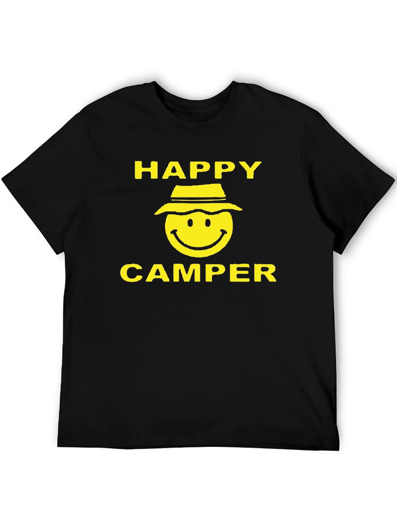 Happy Camper Graphic T-Shirt - Black