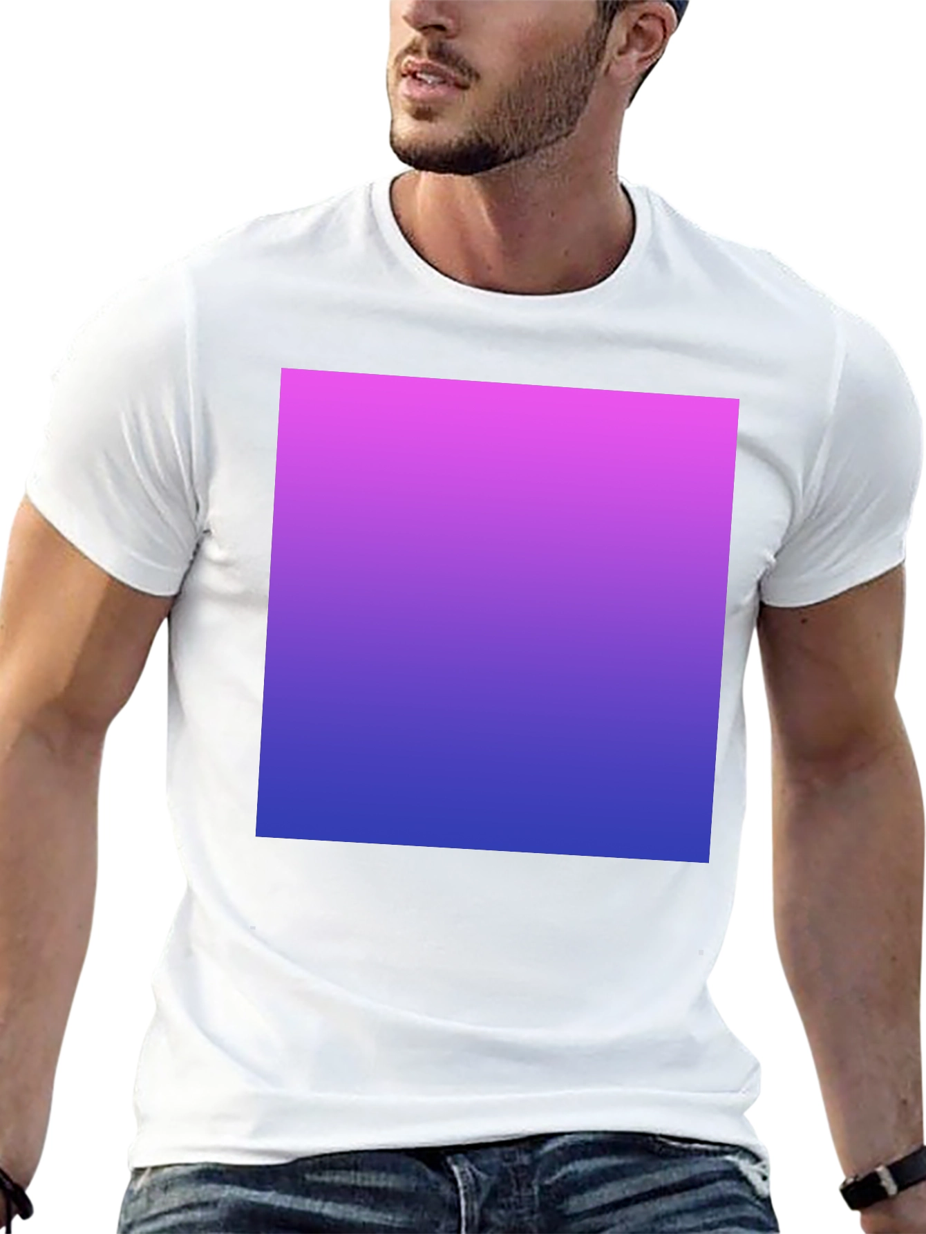 Gradient Tee - Black Cotton Blend