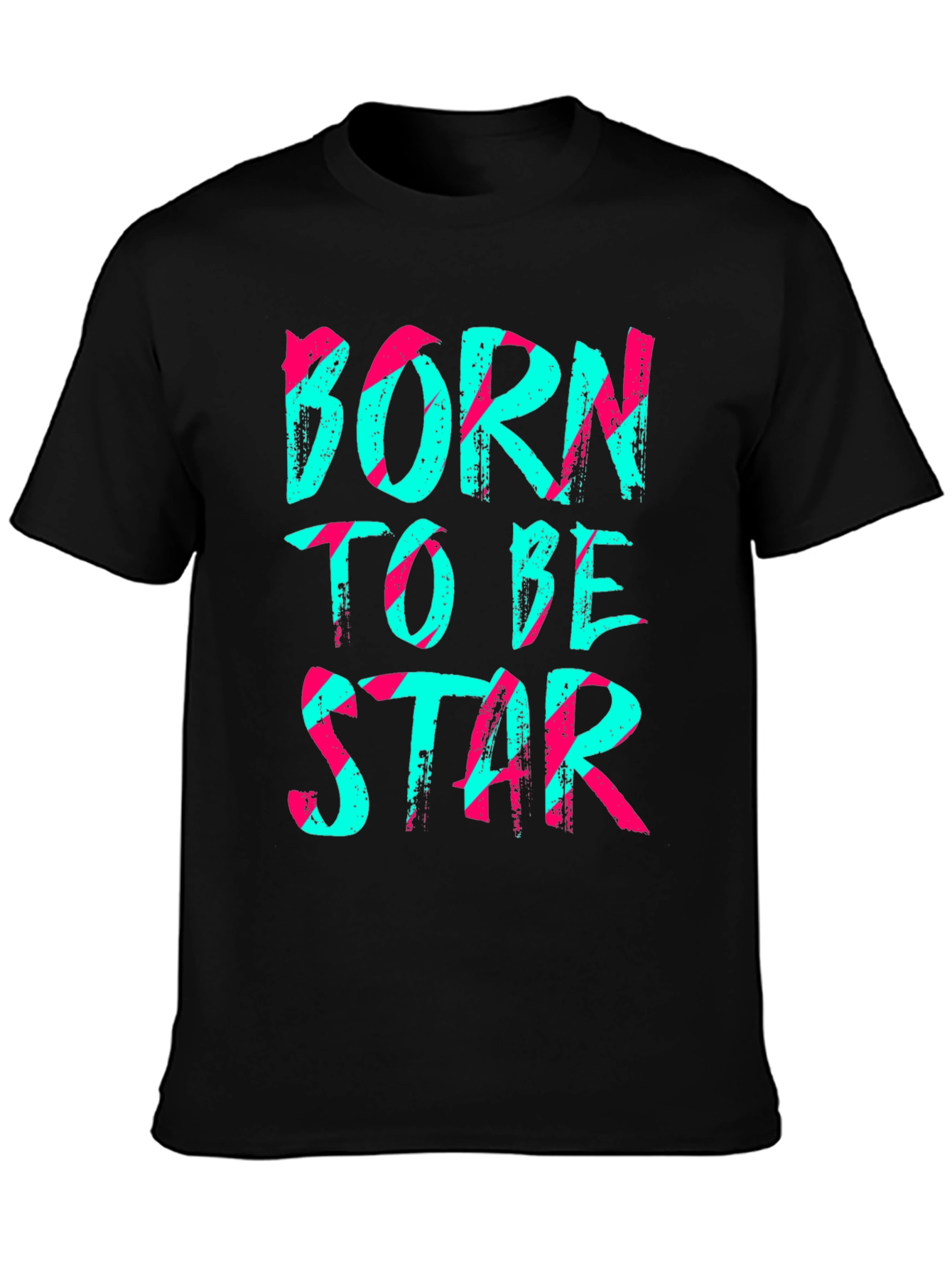 Born to Be Star Black Graphic Tee