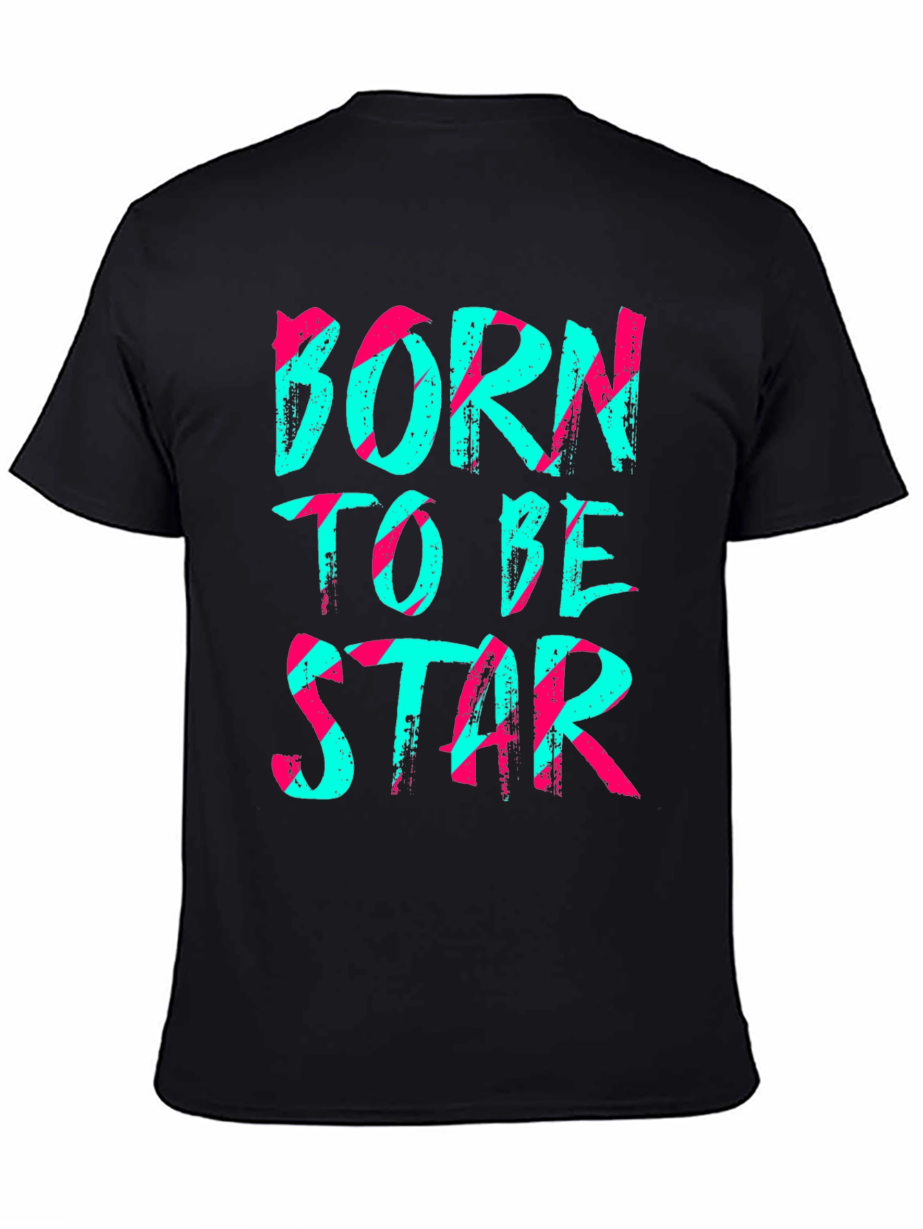 Born to Be Star Black Graphic Tee