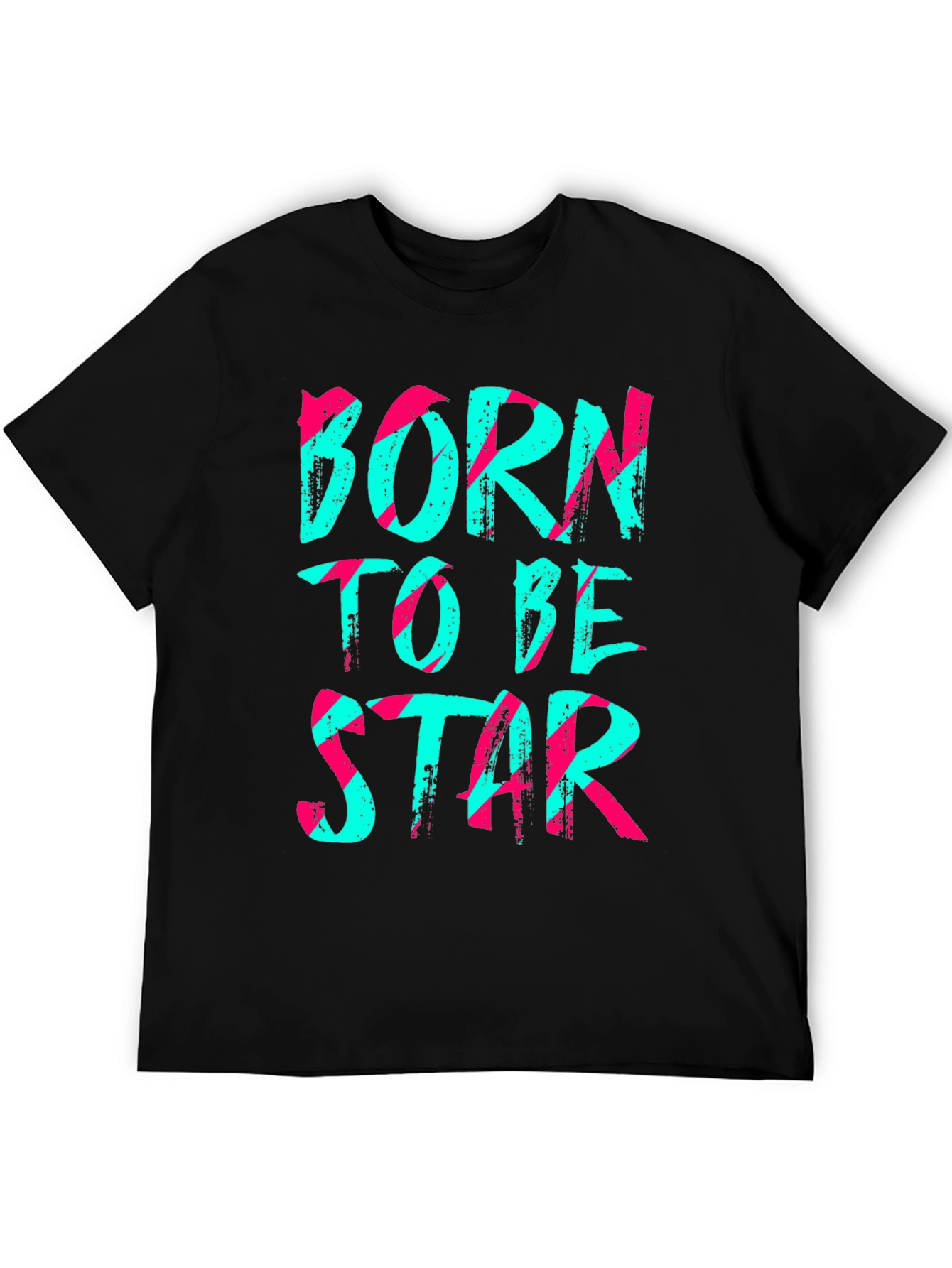 Born to Be Star Black Graphic Tee