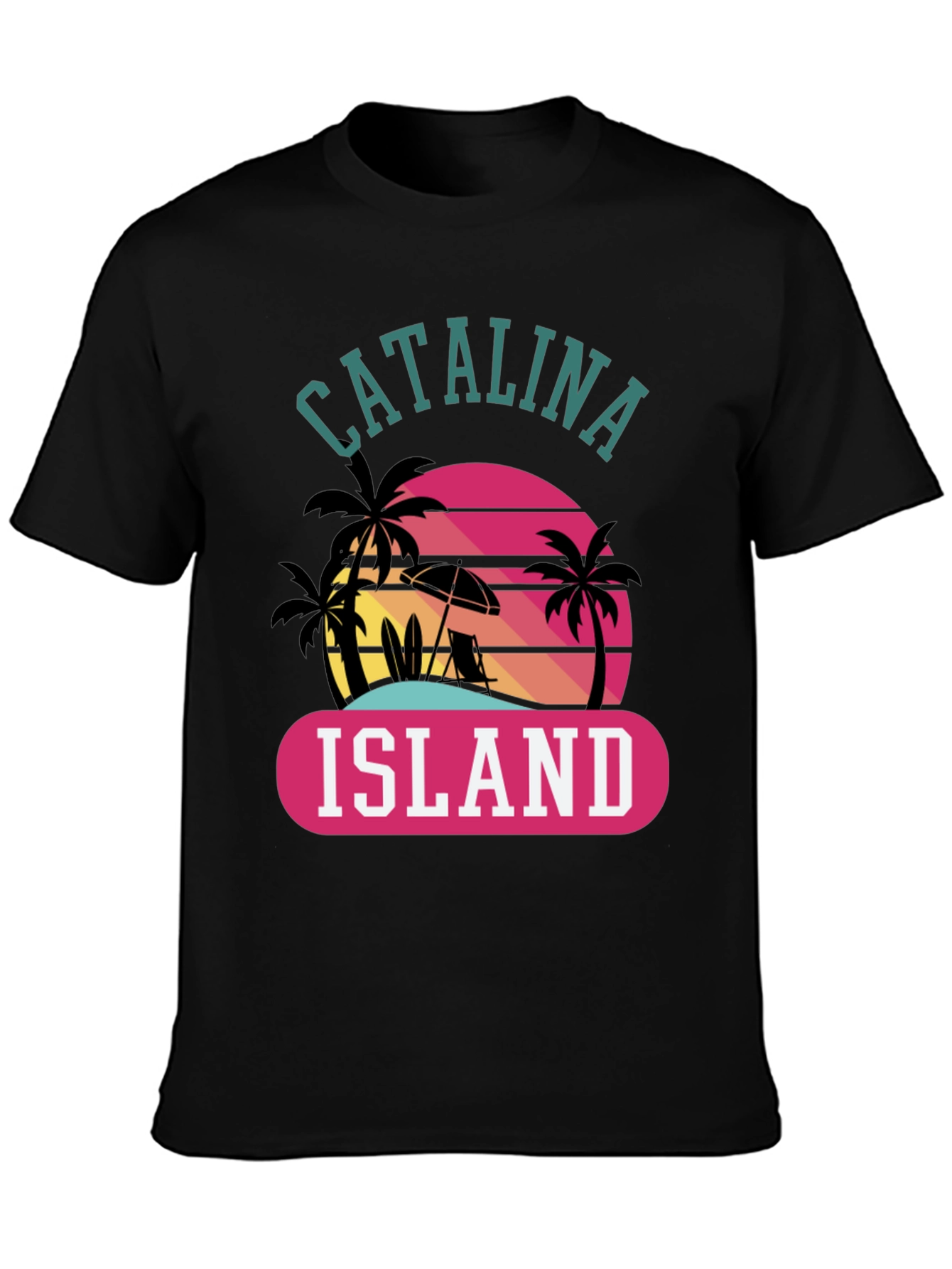 Catalina Island Graphic Tee - Retro Beach Vibes