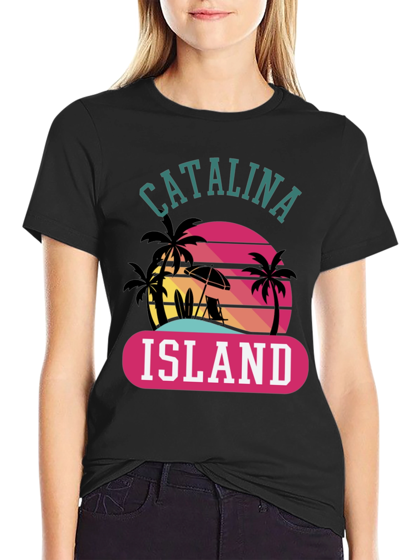 Catalina Island Graphic Tee - Retro Beach Vibes