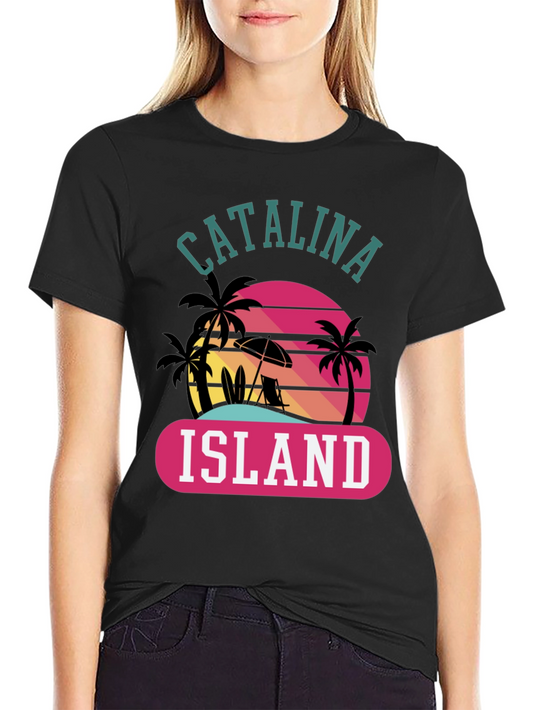 Catalina Island Graphic Tee - Retro Beach Vibes