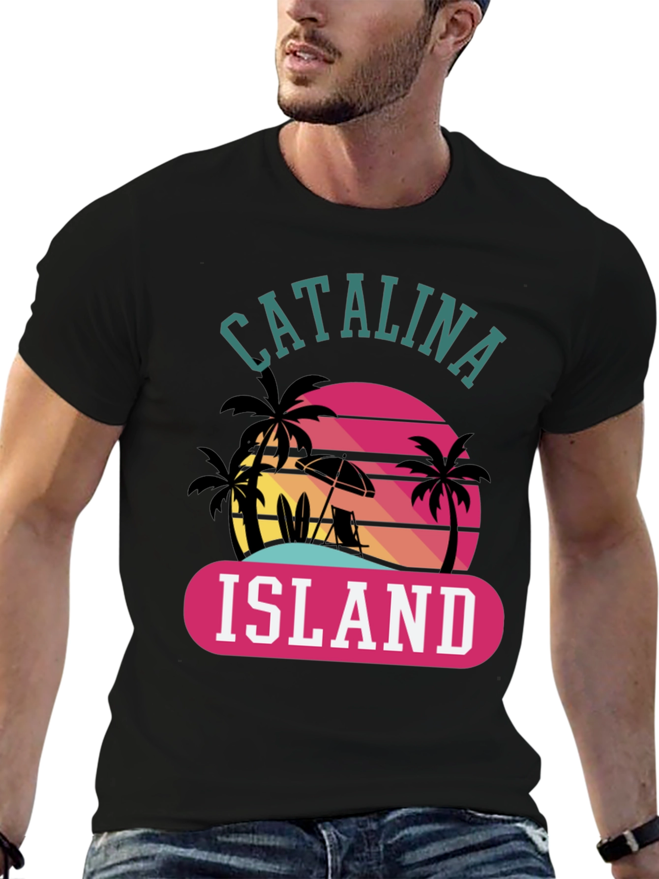 Catalina Island Graphic Tee - Retro Beach Vibes