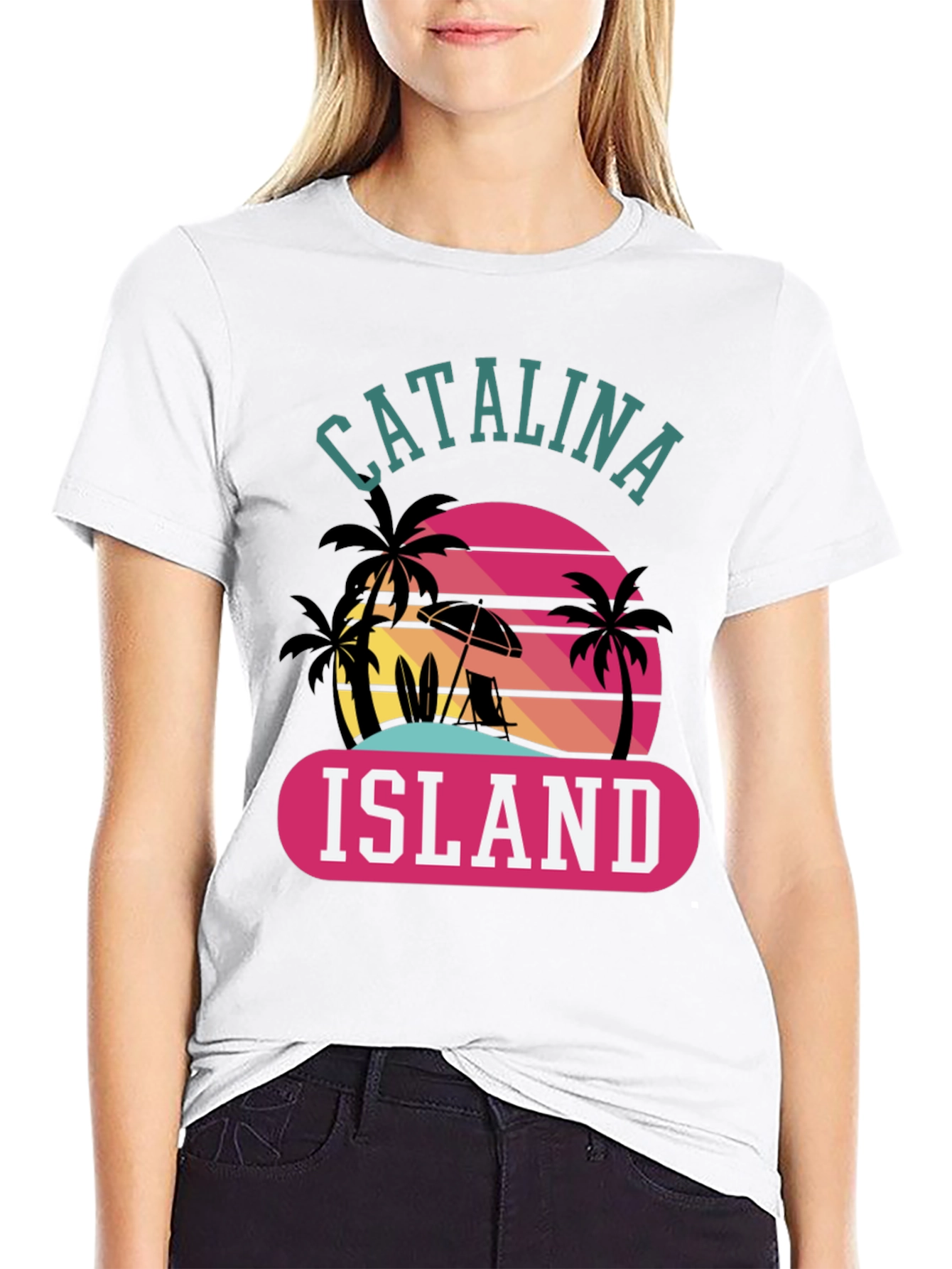 Catalina Island Graphic Tee - Retro Beach Vibes