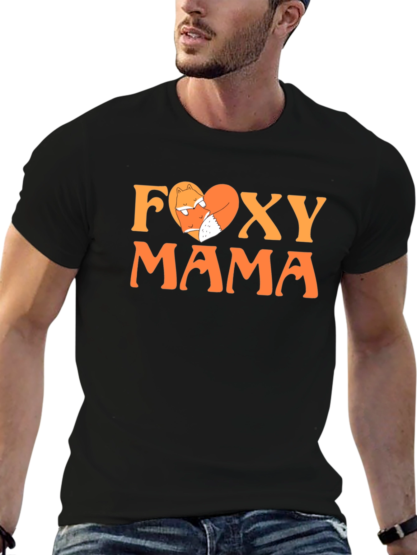 Foxy Mama Graphic Tee - Cute Fox Heart T-Shirt