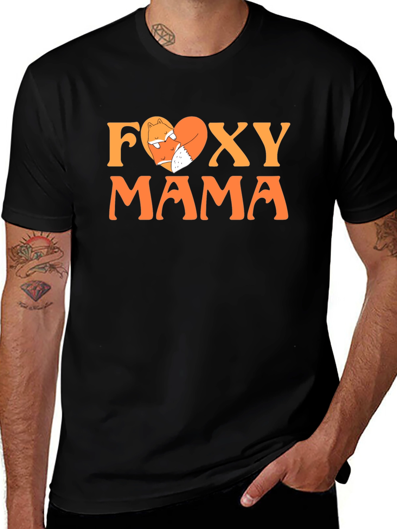Foxy Mama Graphic Tee - Cute Fox Heart T-Shirt