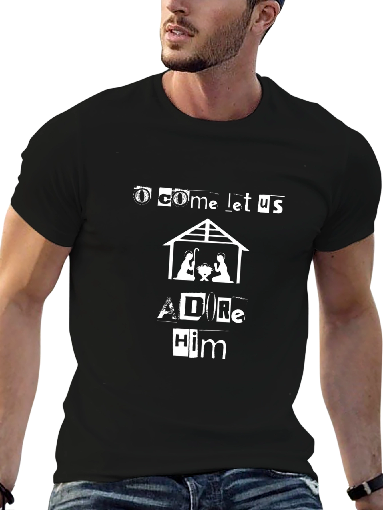 O Come Let Us Adore Him Christmas T-Shirt