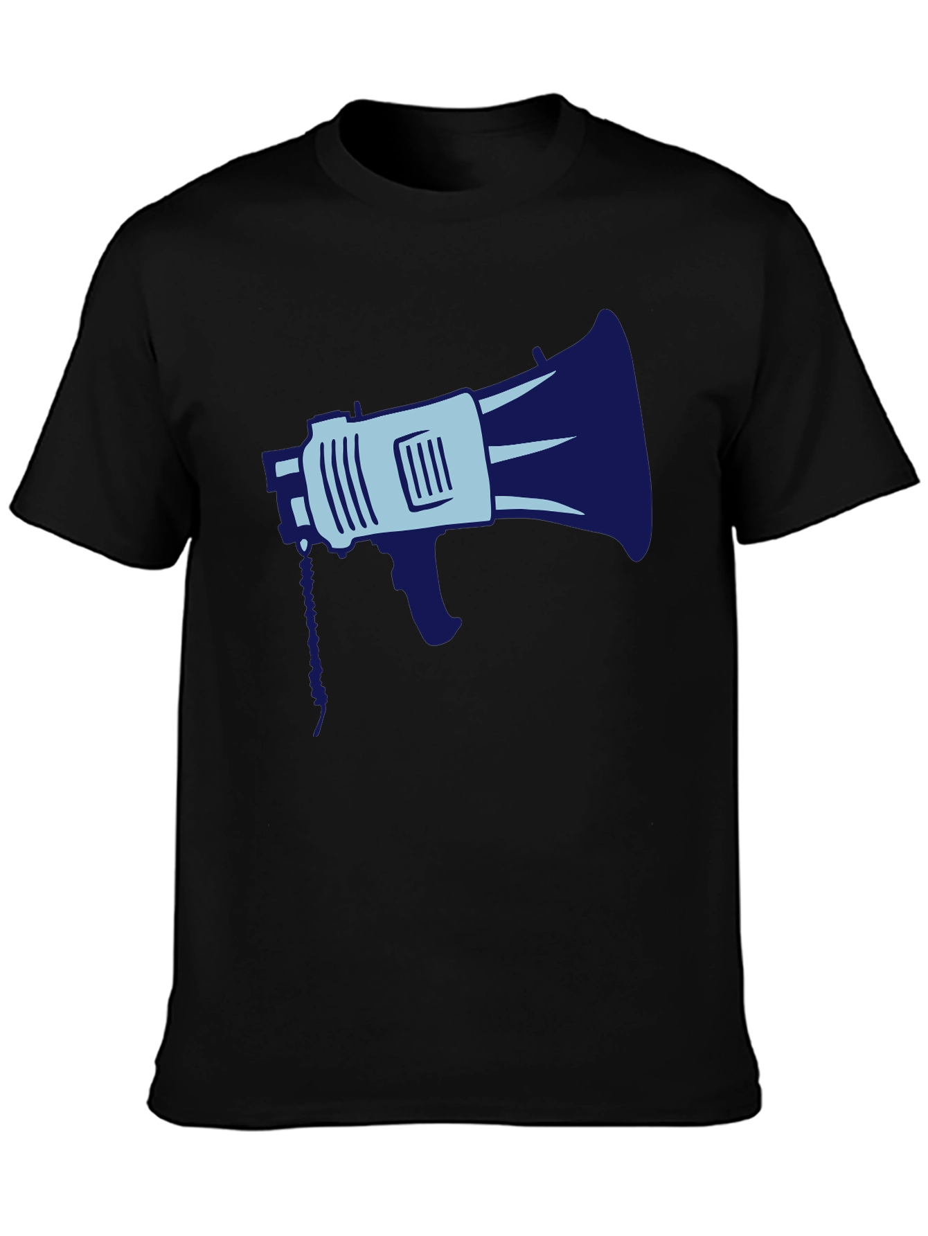 Megaphone Graphic Tee - Black Cotton Blend