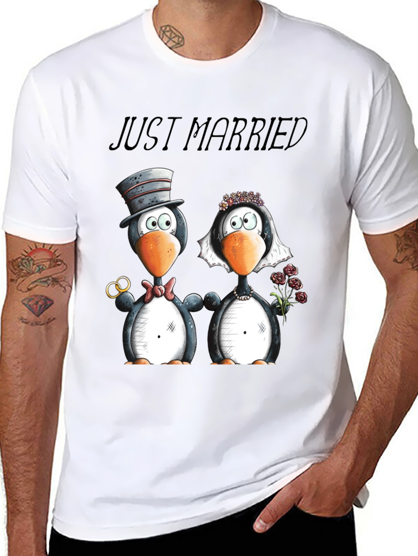 Just Married Penguins T-Shirt