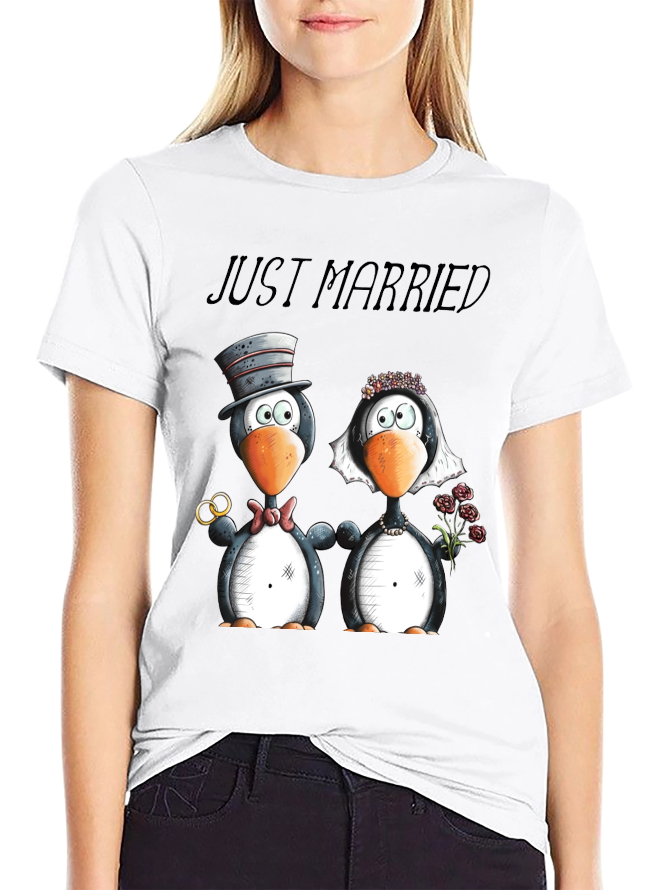 Just Married Penguins T-Shirt