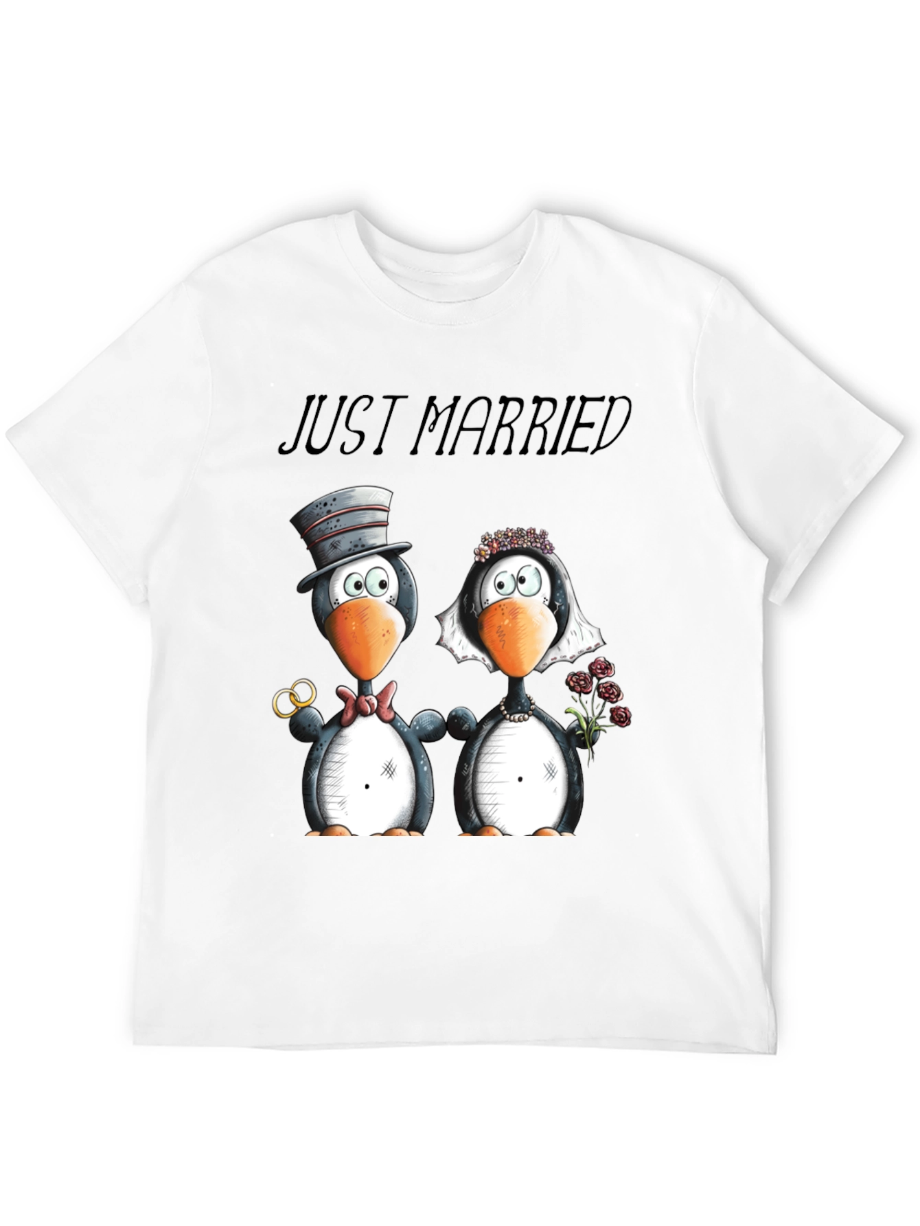 Just Married Penguins T-Shirt