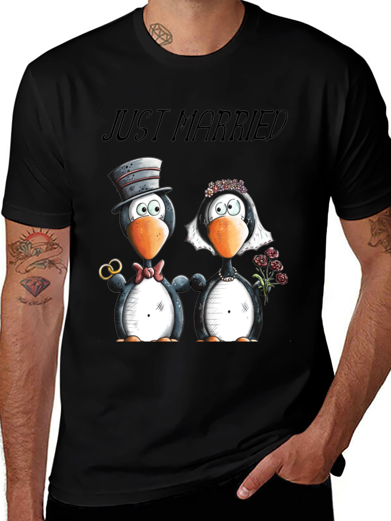 Just Married Penguins T-Shirt