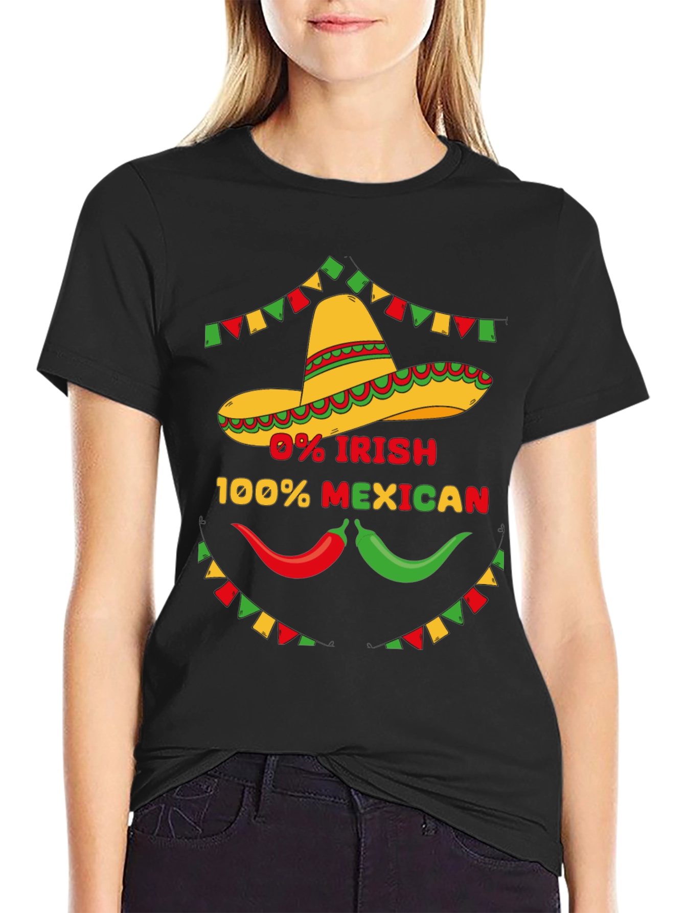 Funny 0% Irish 100% Mexican Graphic Tee
