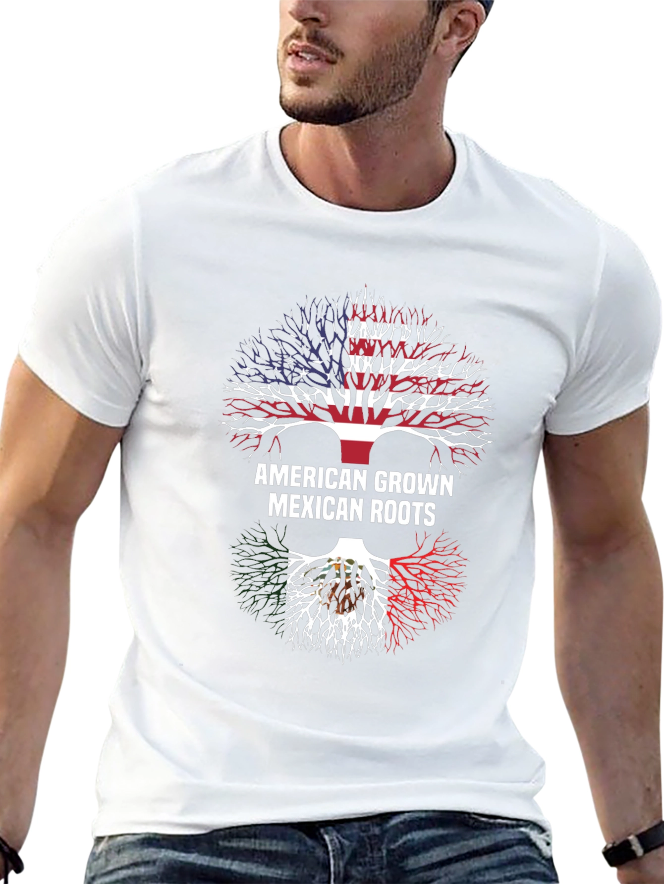 American Grown Mexican Roots T-Shirt