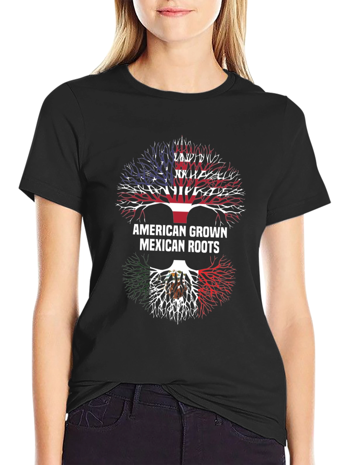 American Grown Mexican Roots T-Shirt