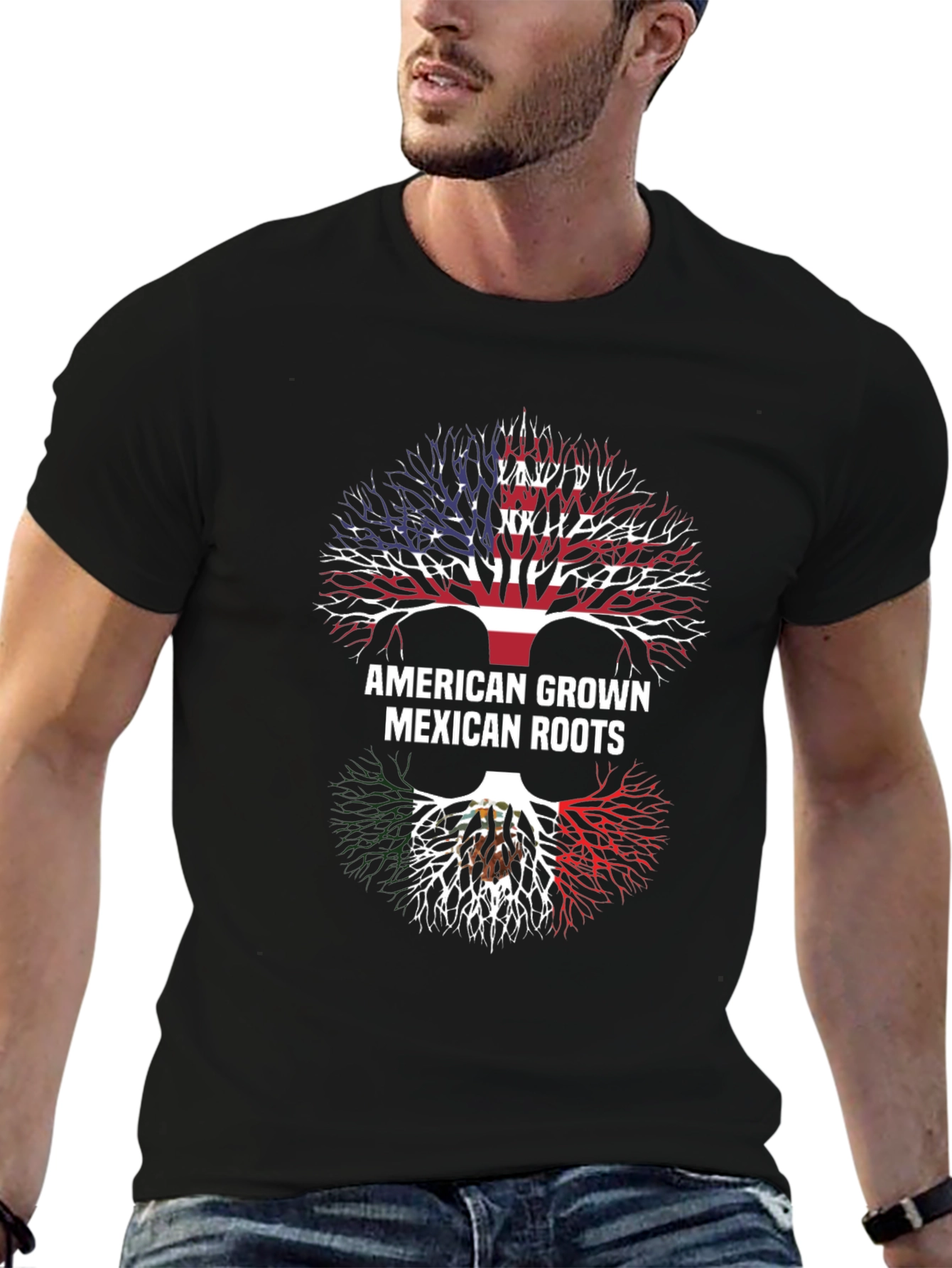 American Grown Mexican Roots T-Shirt