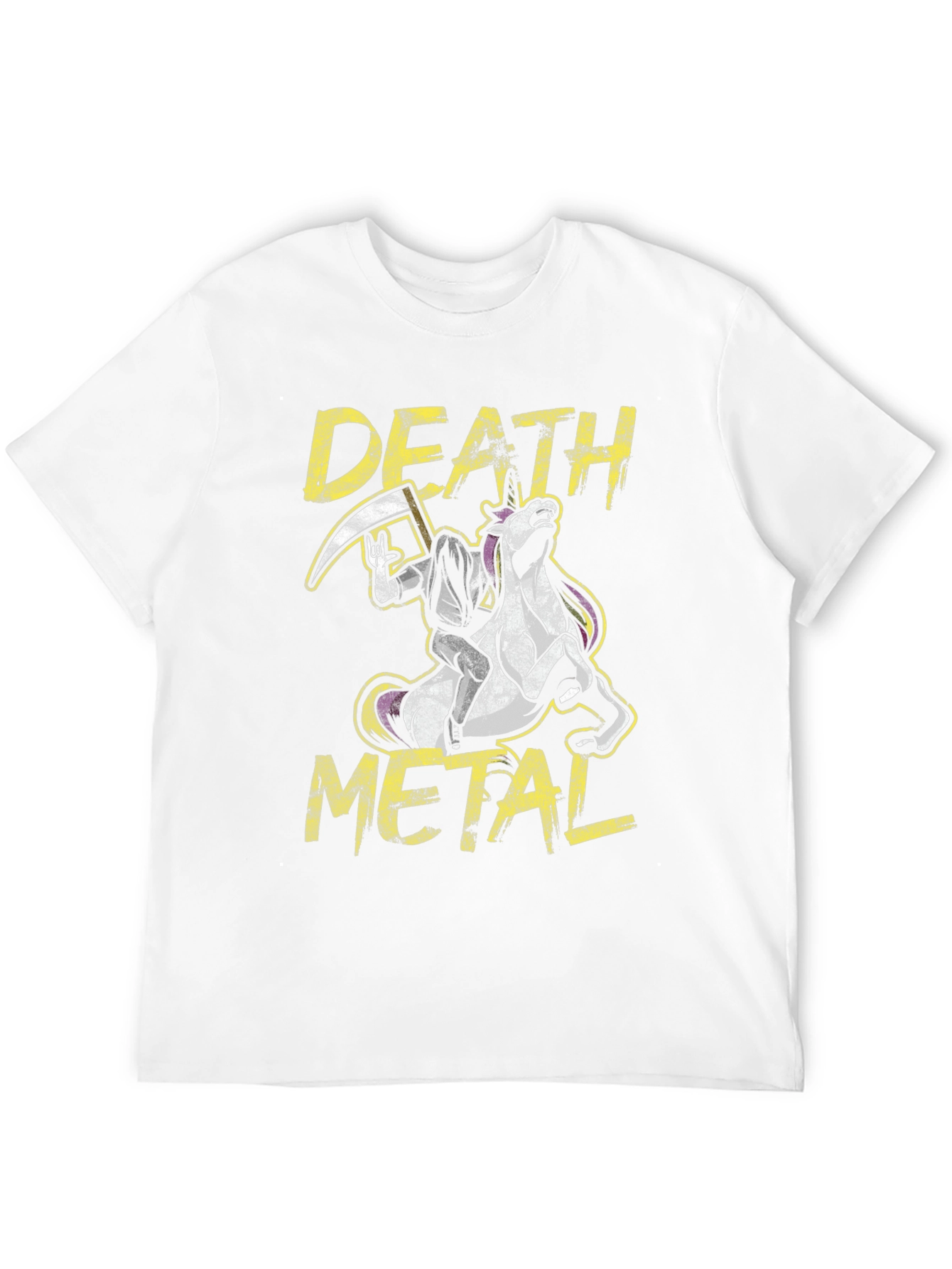 Death Metal Unicorn Graphic T-Shirt