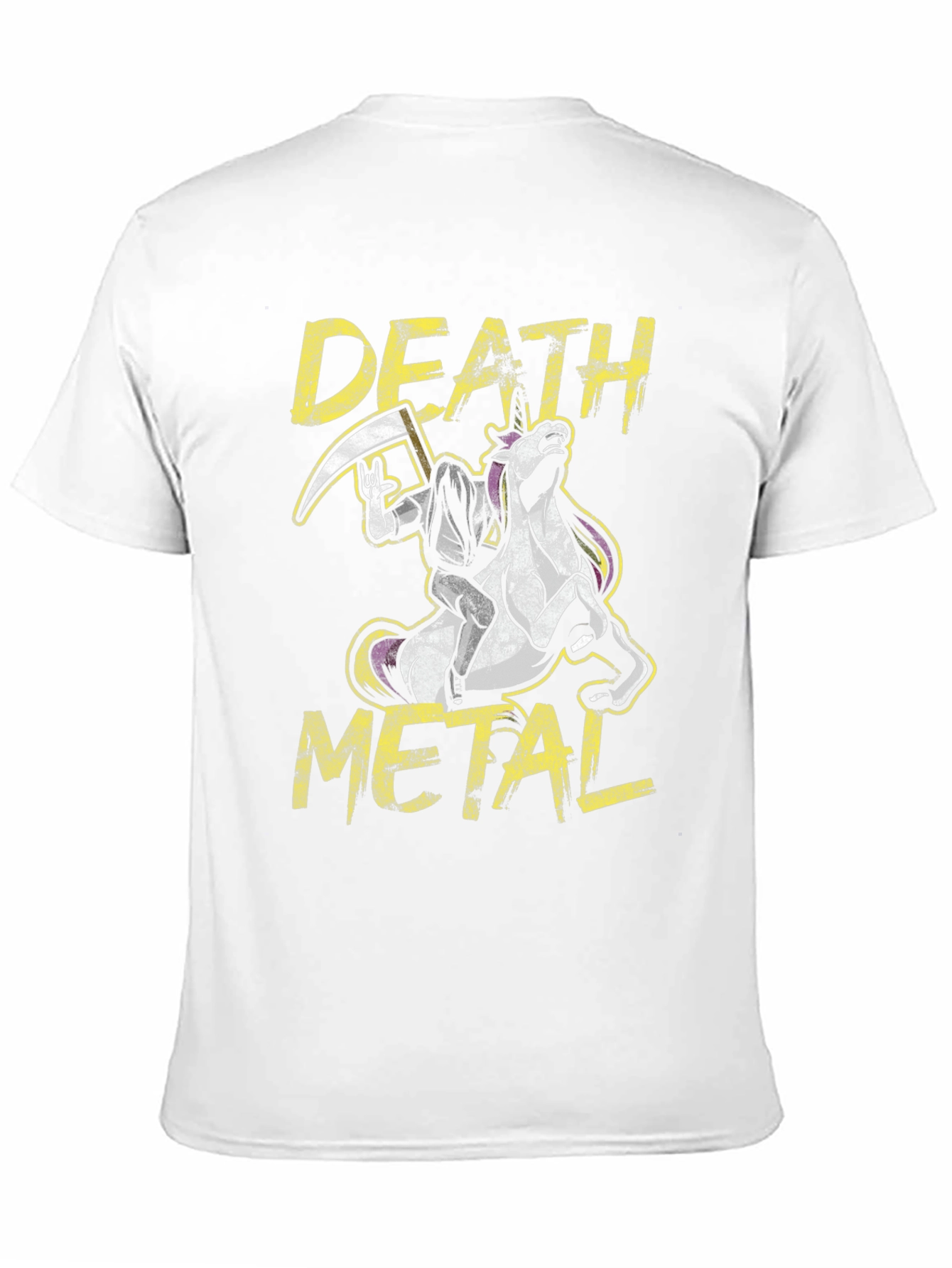 Death Metal Unicorn Graphic T-Shirt