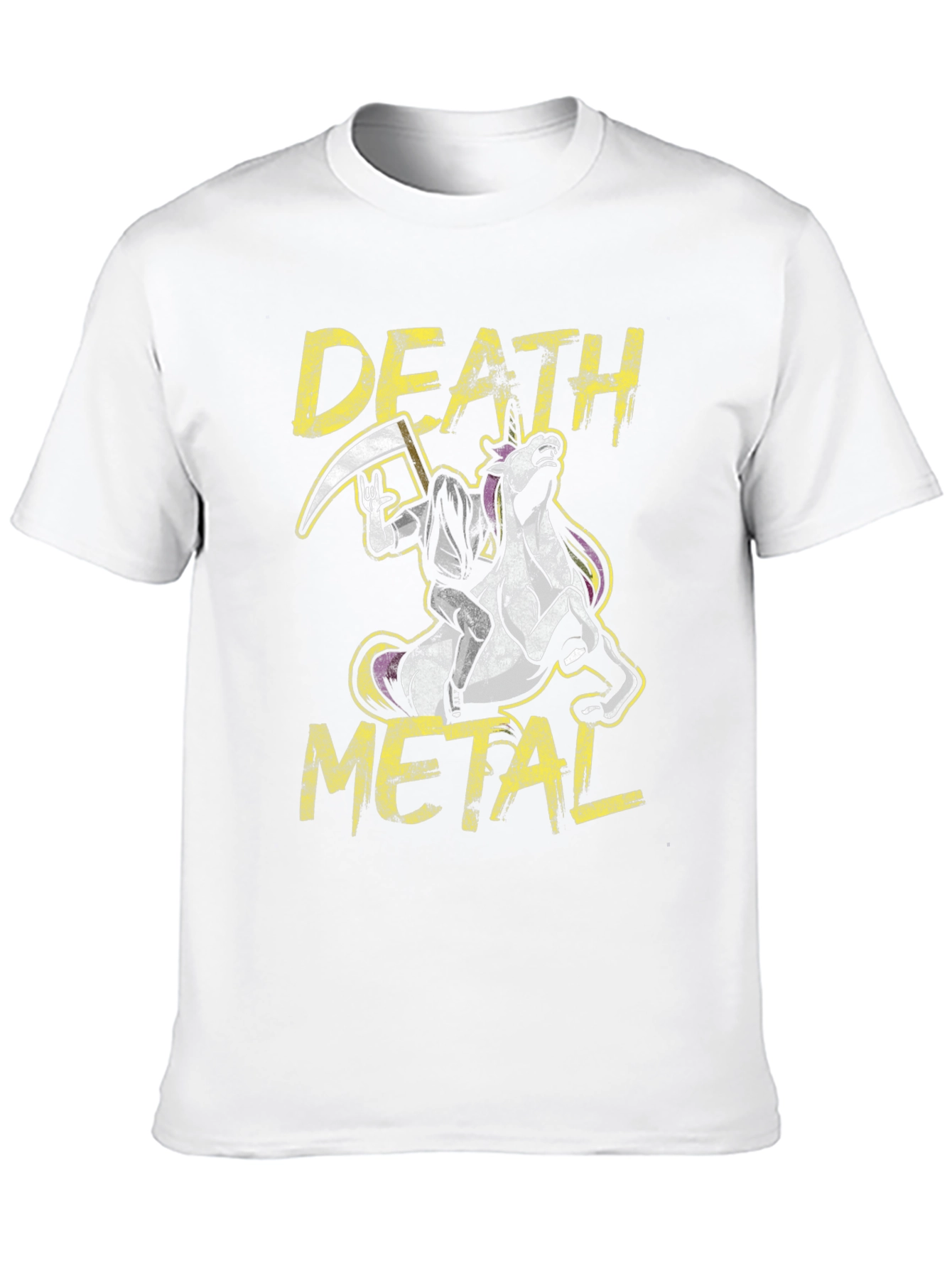 Death Metal Unicorn Graphic T-Shirt