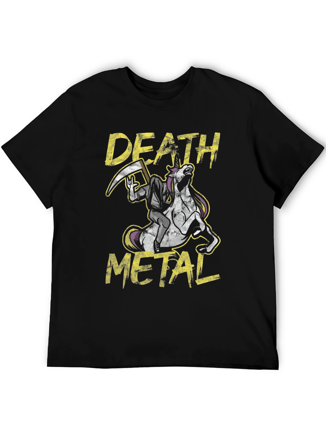 Death Metal Unicorn Graphic T-Shirt