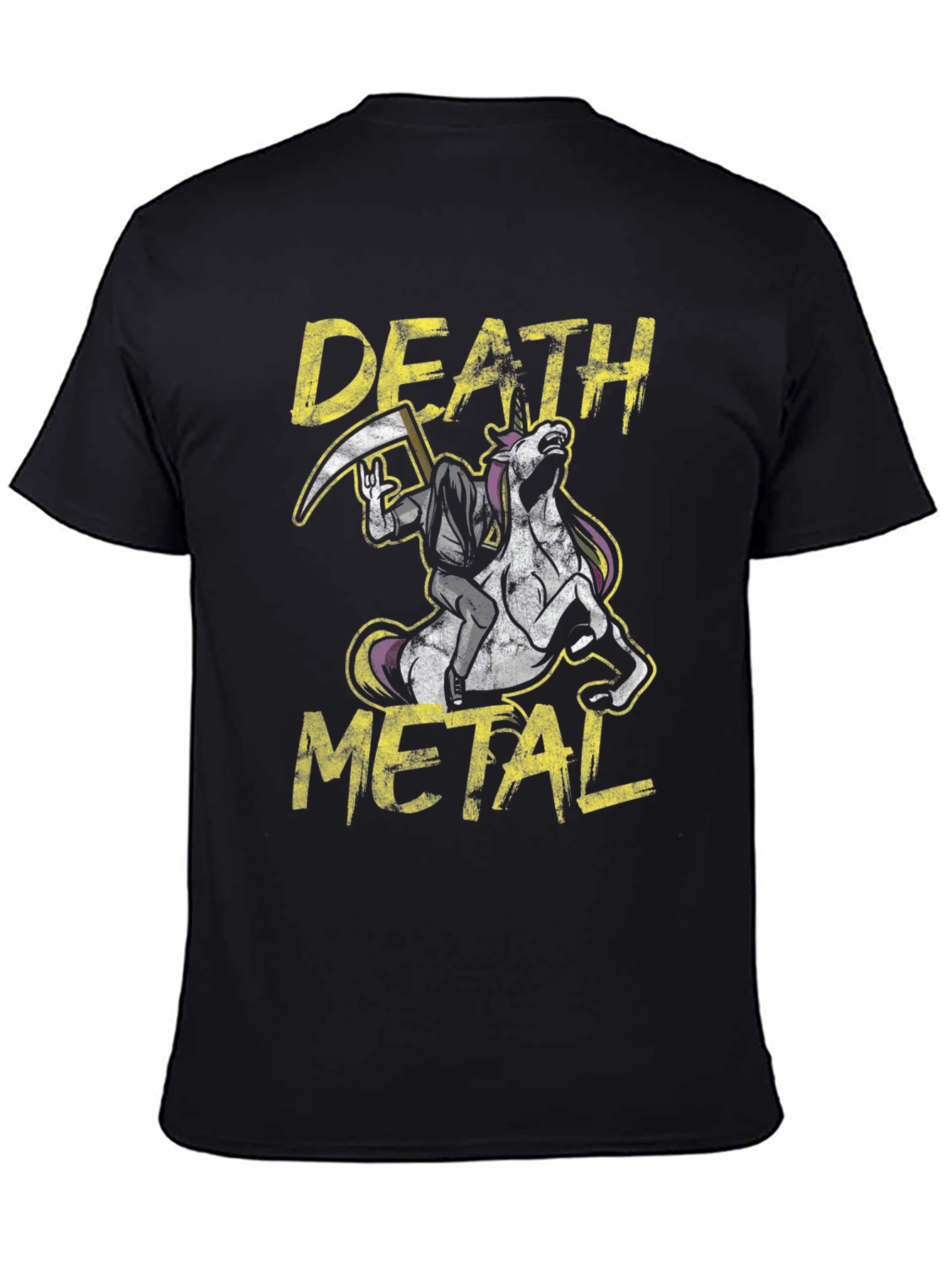 Death Metal Unicorn Graphic T-Shirt