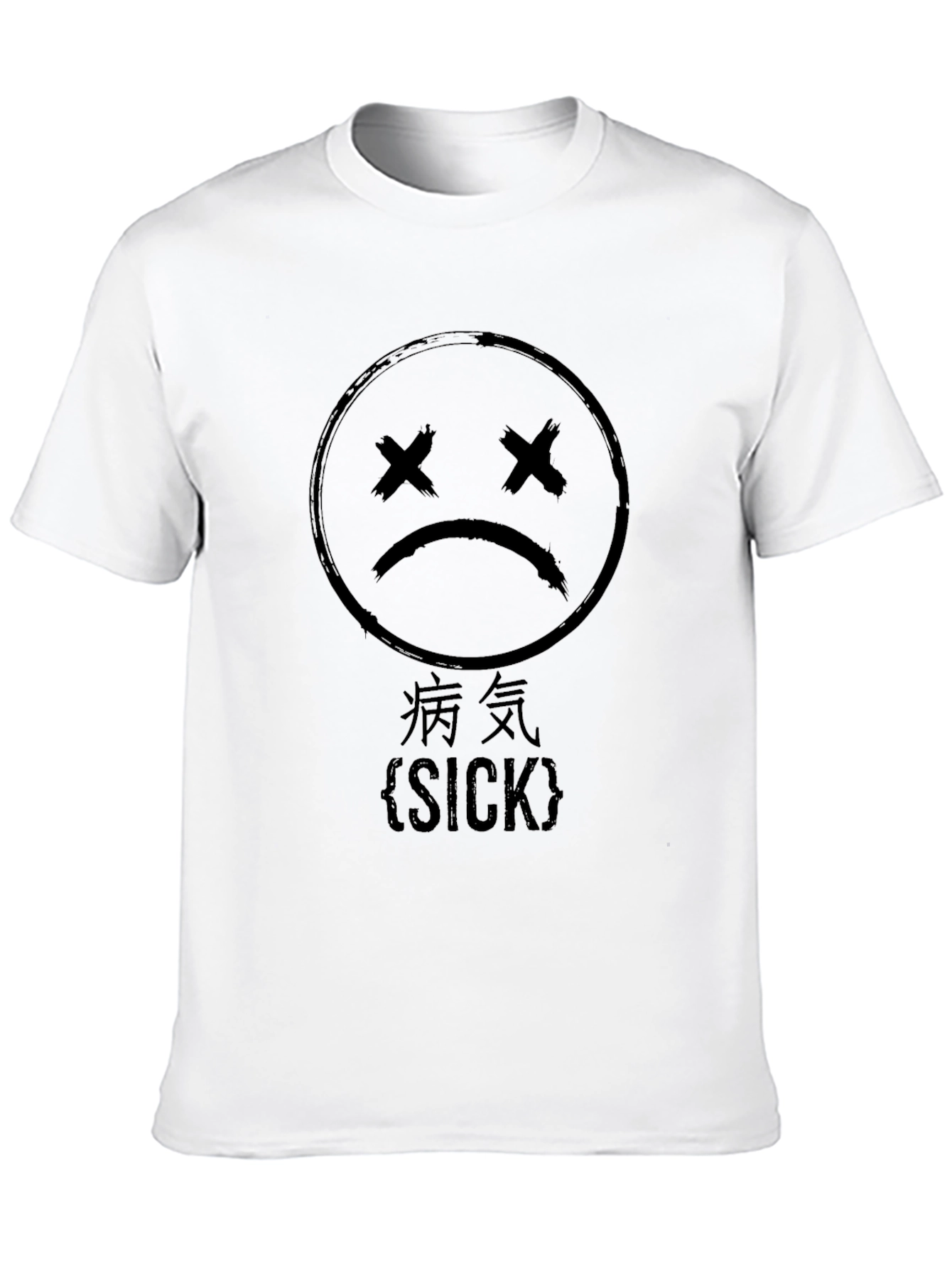 Sad Emoji Graphic Tee - Edgy Streetwear