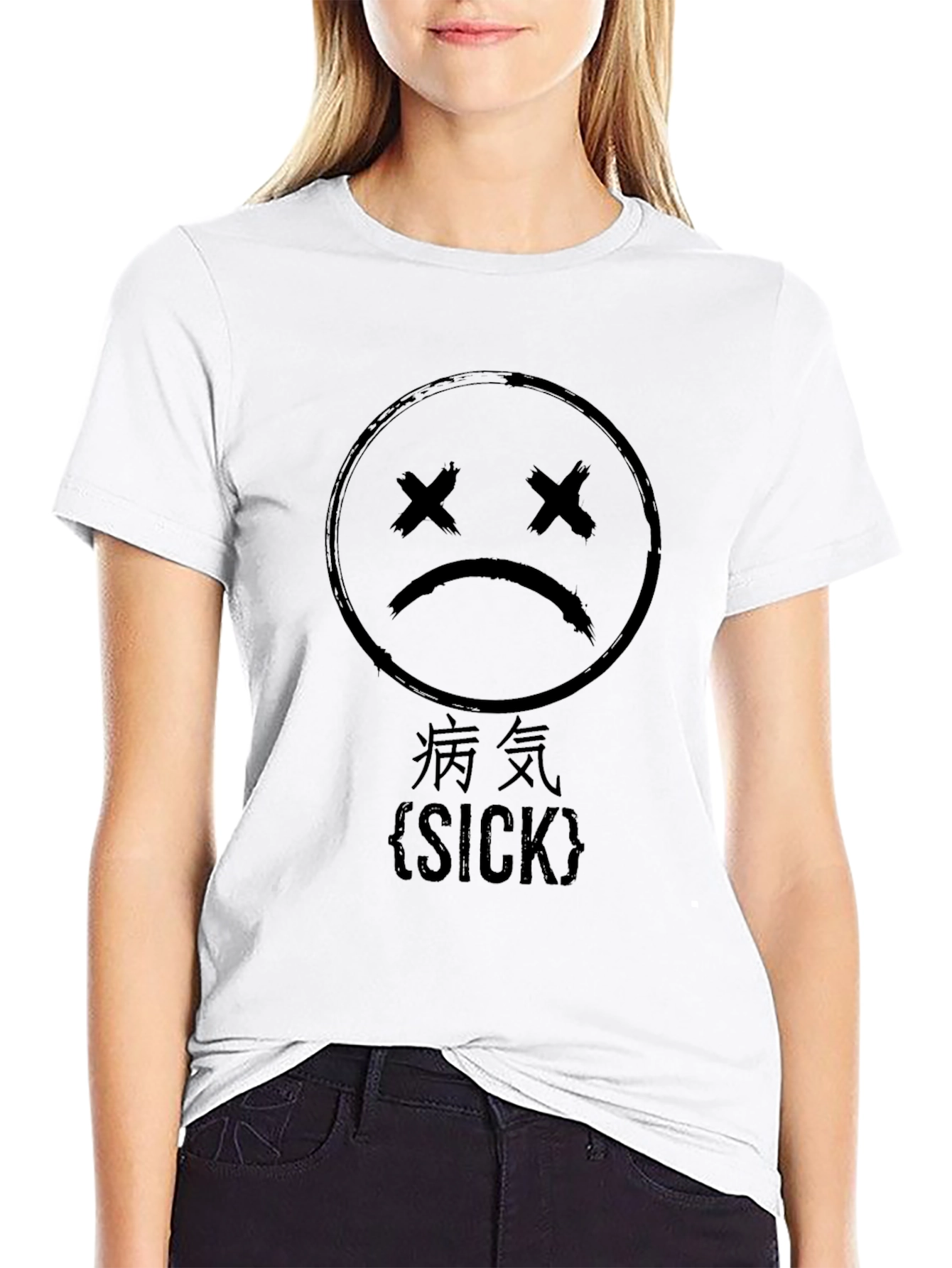 Sad Emoji Graphic Tee - Edgy Streetwear