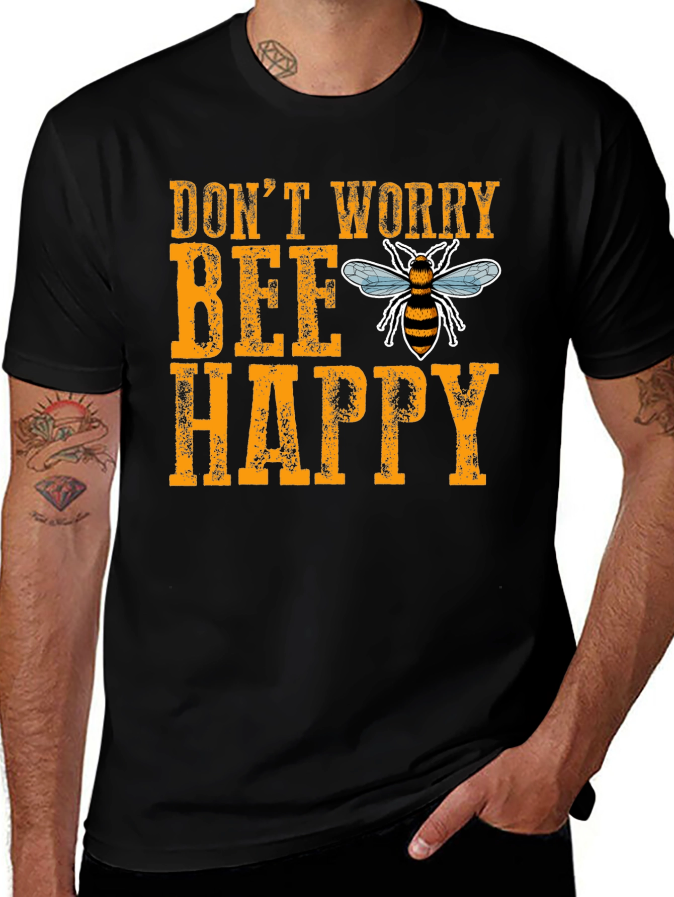 Dont Worry Bee Happy Graphic Tee