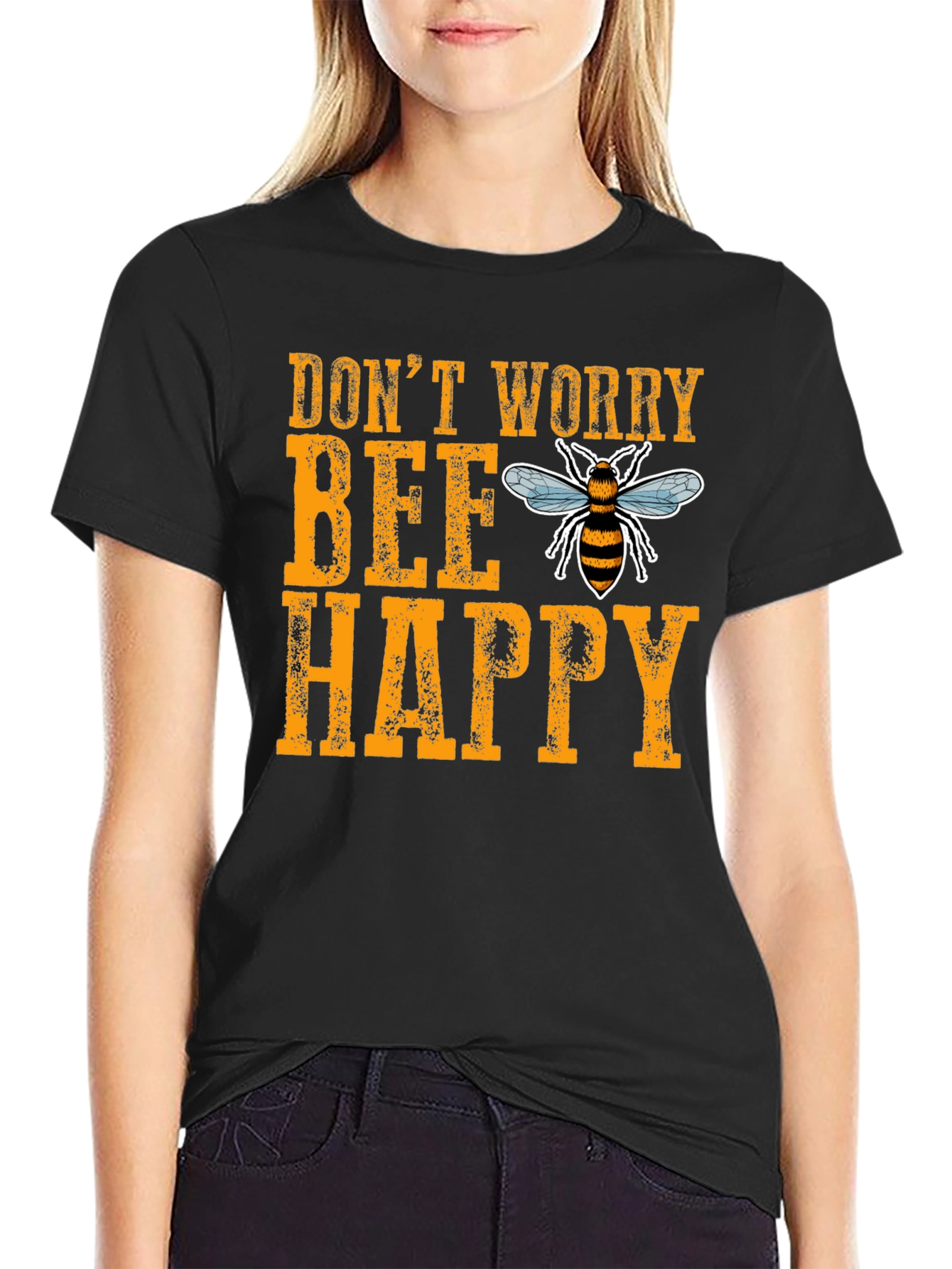 Dont Worry Bee Happy Graphic Tee
