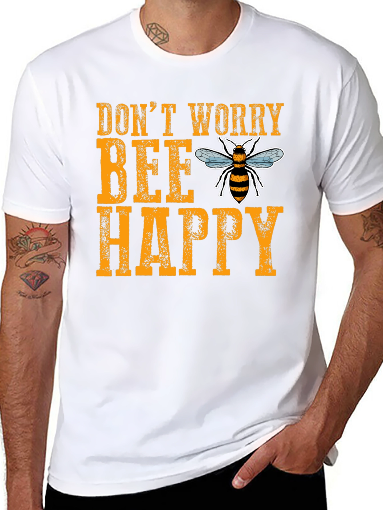 Dont Worry Bee Happy Graphic Tee