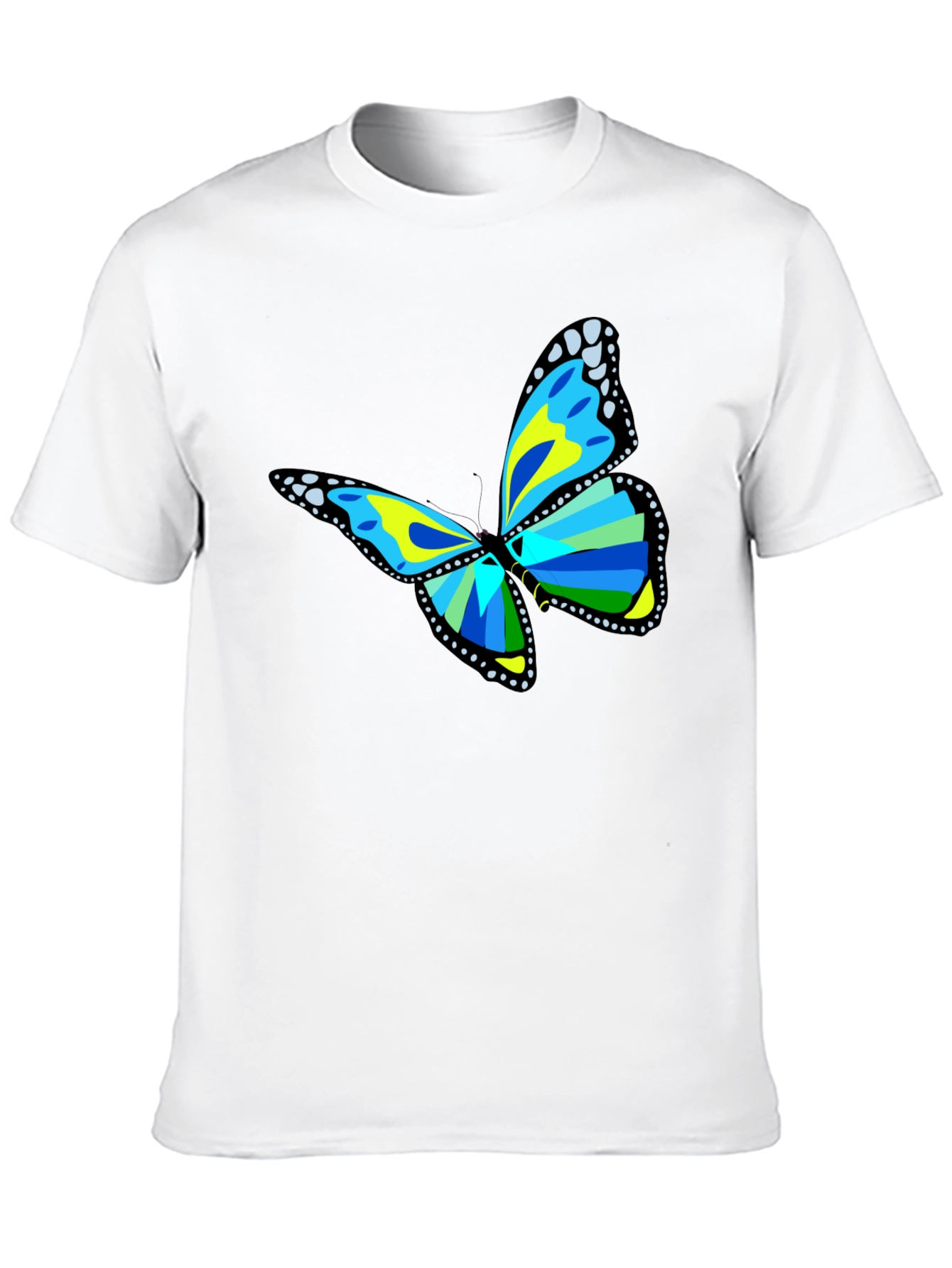 Butterfly Graphic Tee - Black Cotton T-Shirt