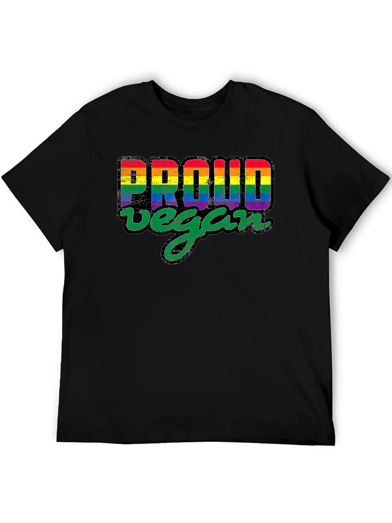 Proud Vegan Rainbow Pride T-Shirt