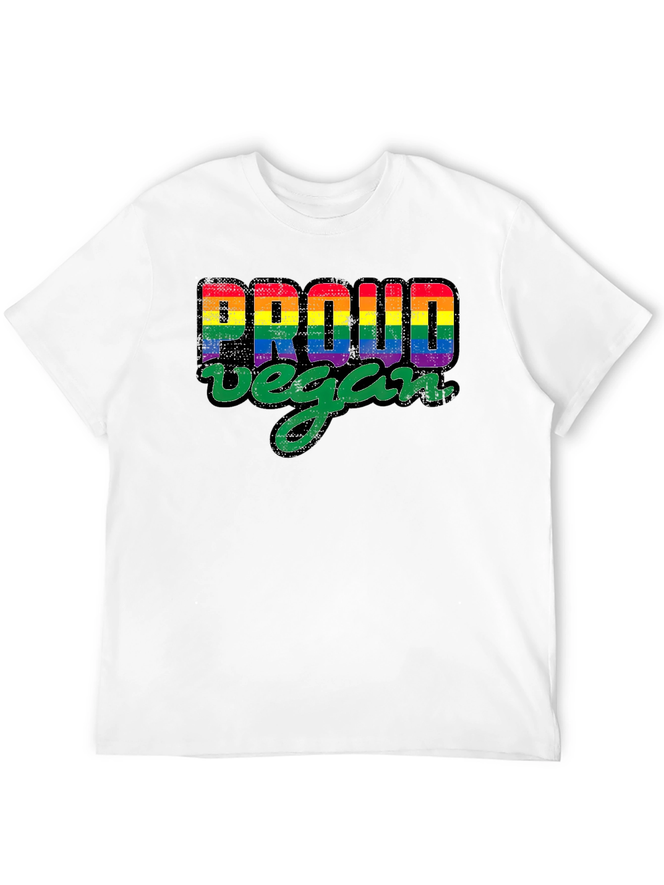 Proud Vegan Rainbow Pride T-Shirt