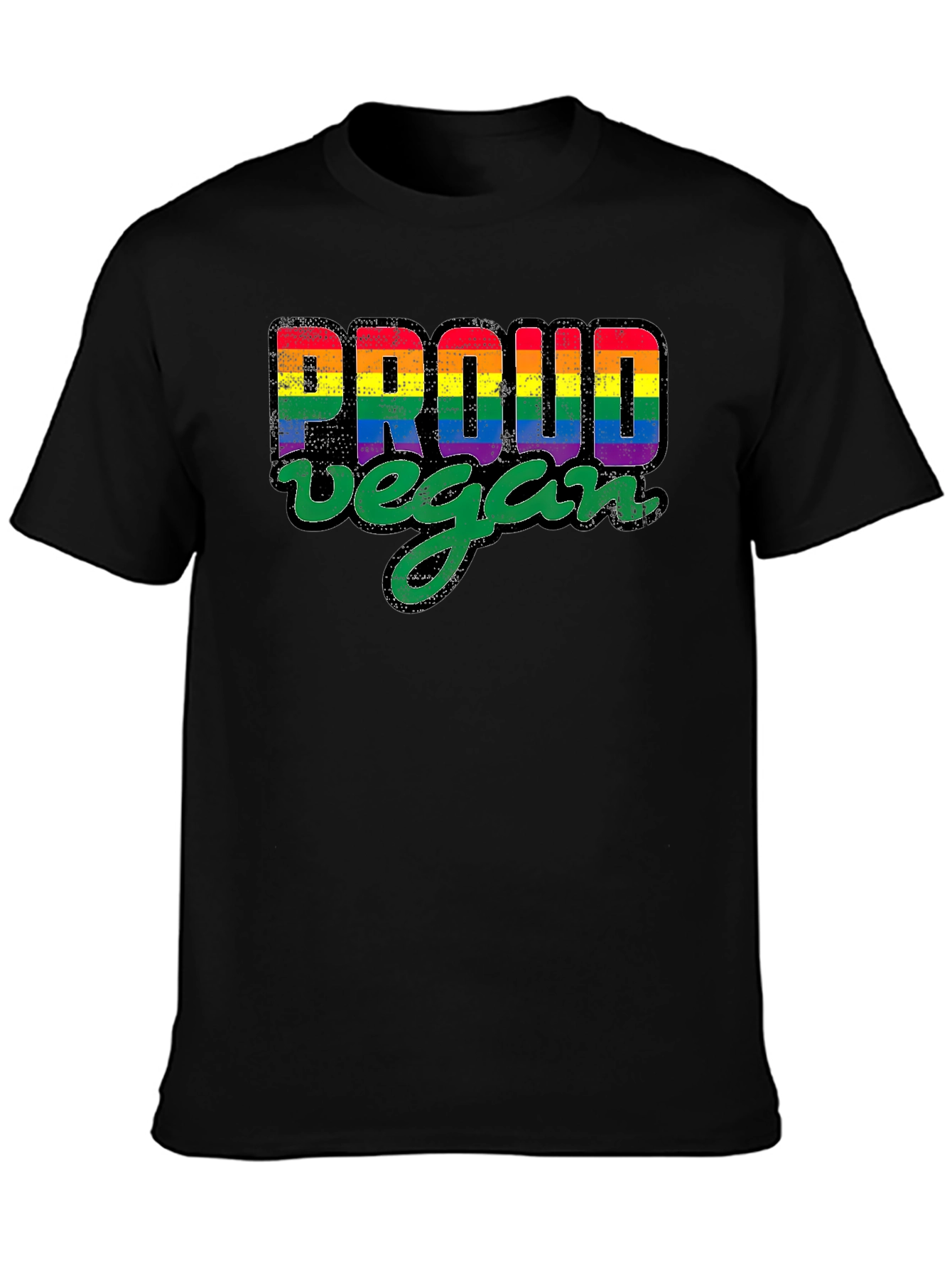 Proud Vegan Rainbow Pride T-Shirt