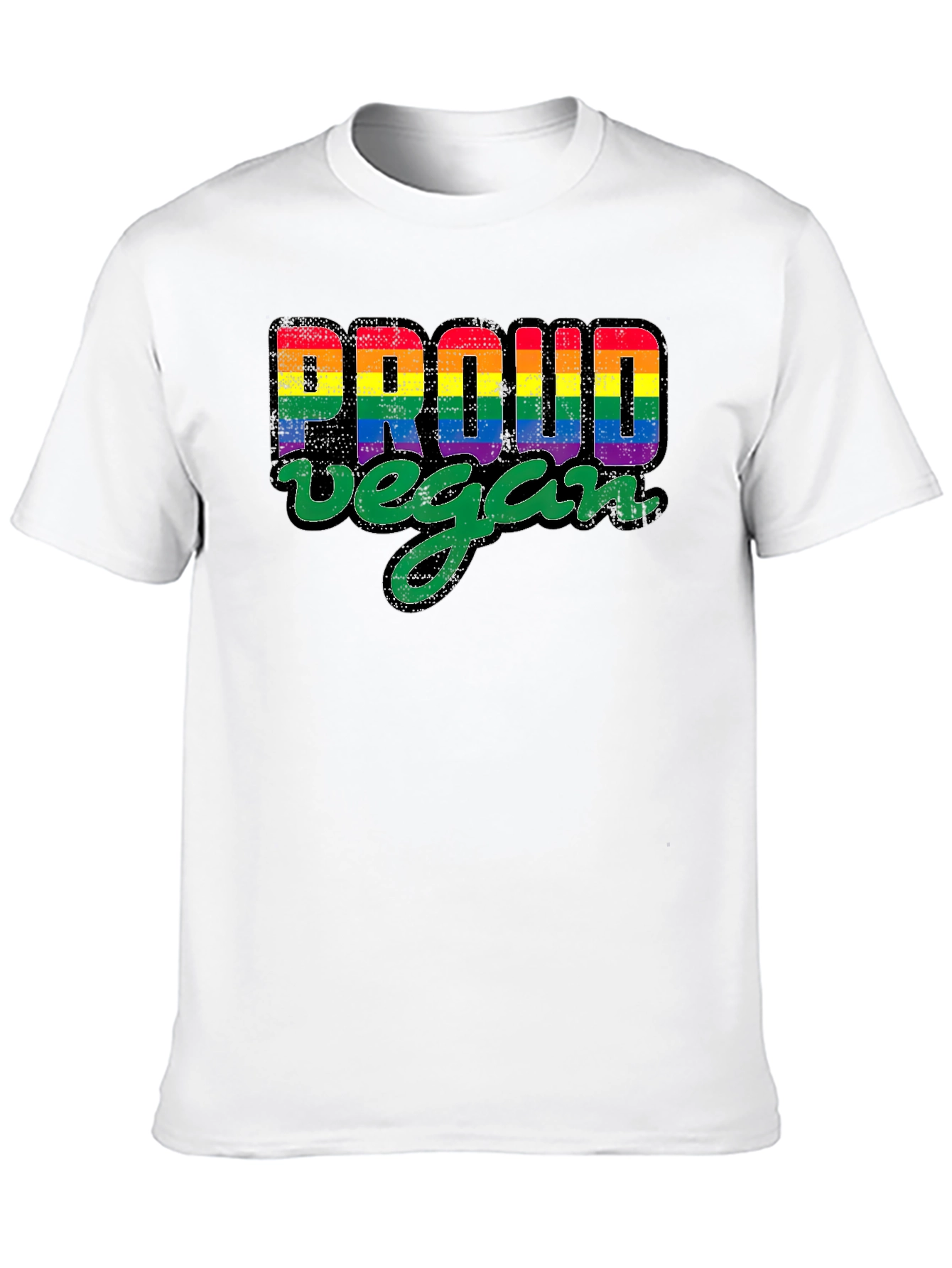 Proud Vegan Rainbow Pride T-Shirt