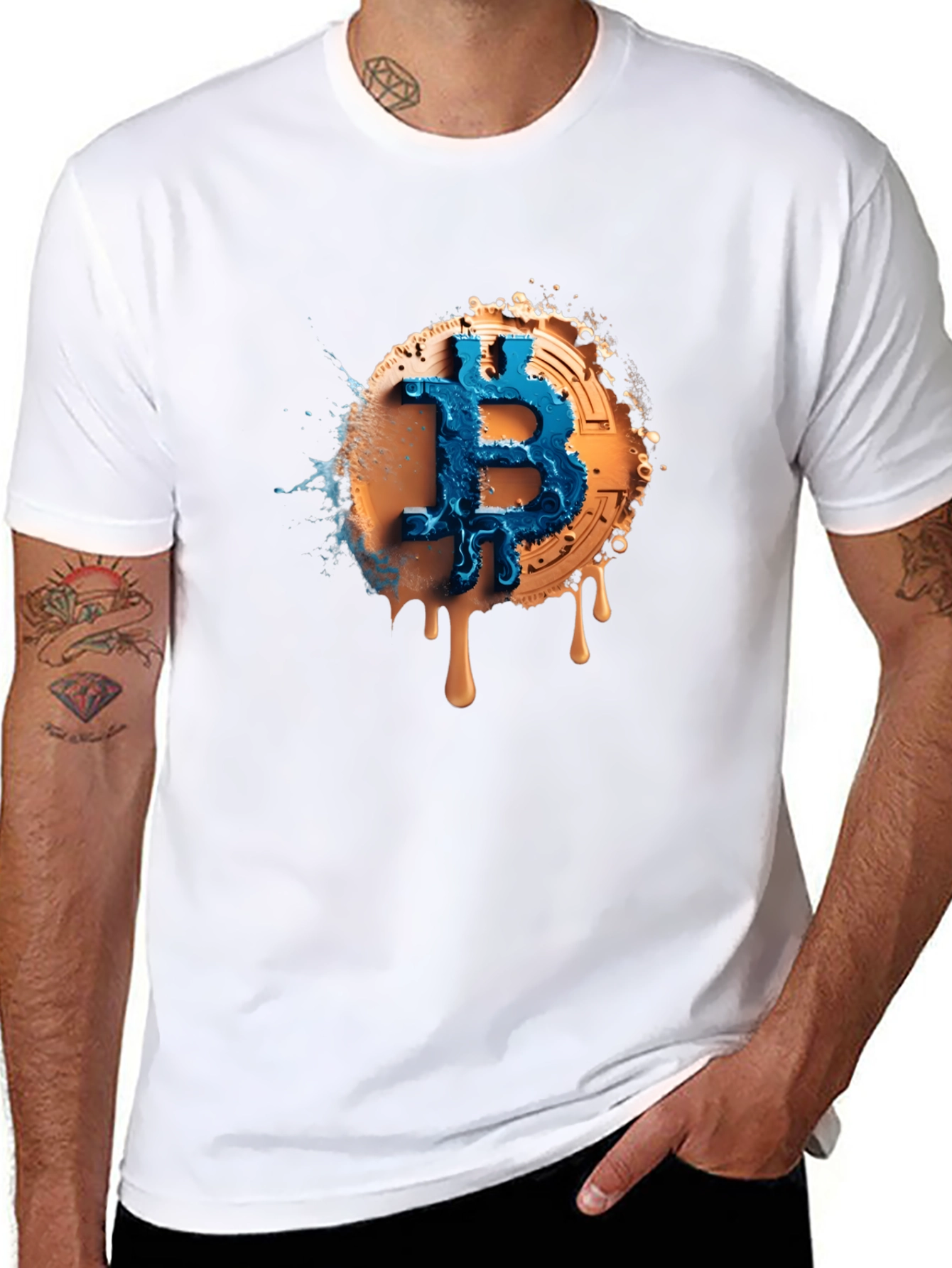 Bitcoin Splash Graphic Tee - Crypto Fashion