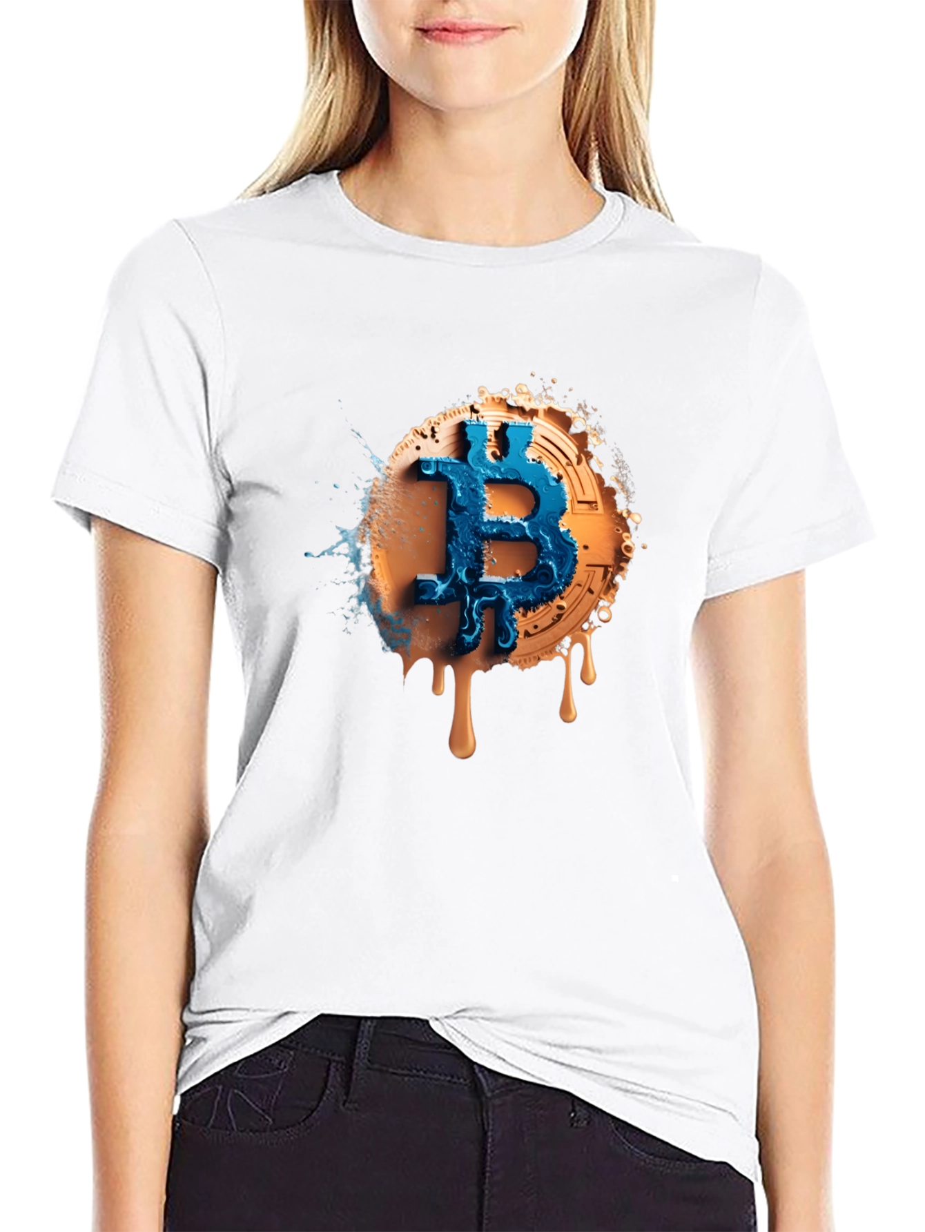 Bitcoin Splash Graphic Tee - Crypto Fashion